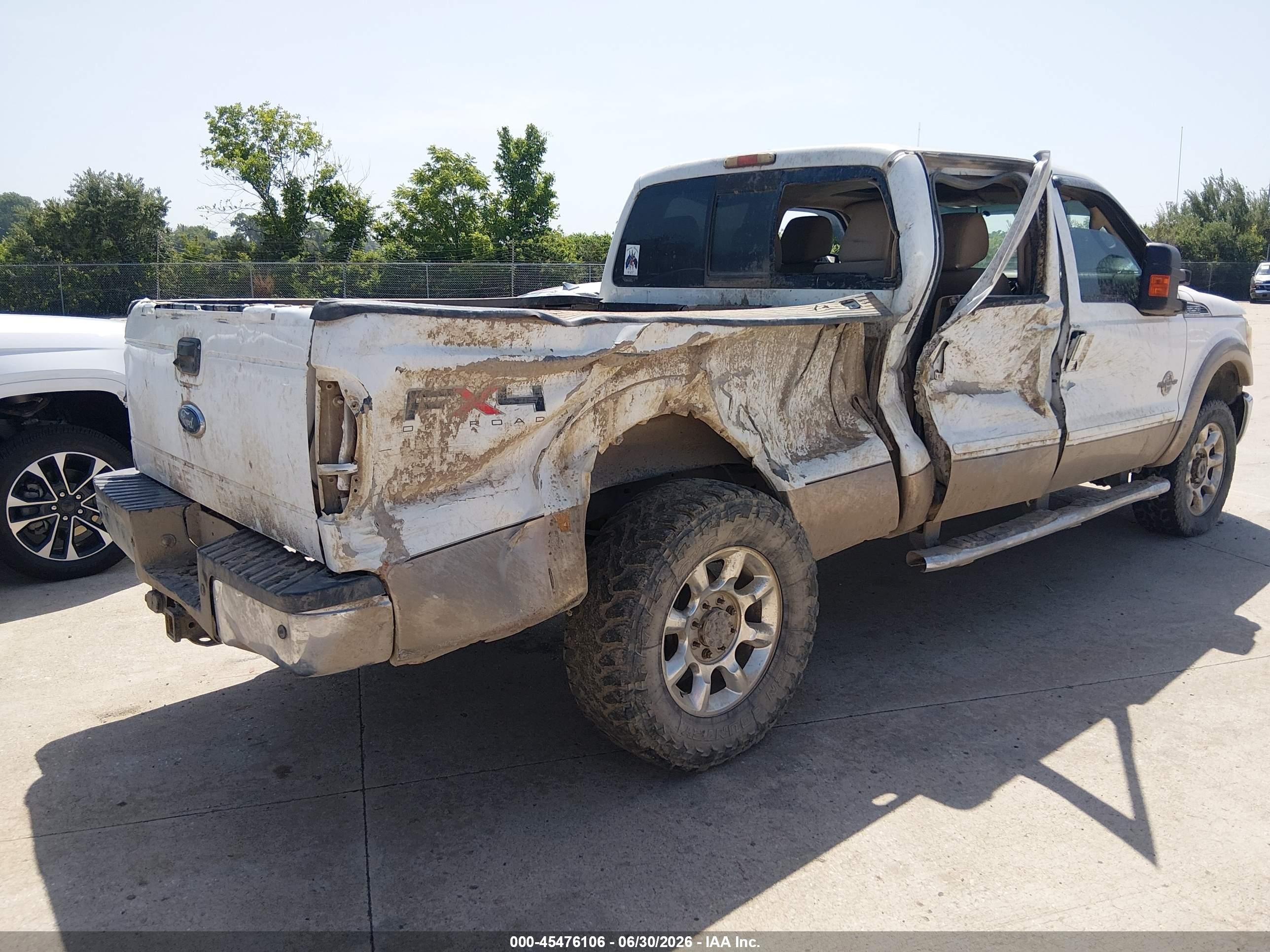 2011 Ford Super Duty F-250 Srw King Ranch/lariat/xl/xlt White vin: 1FT7W2BT0BEB02663