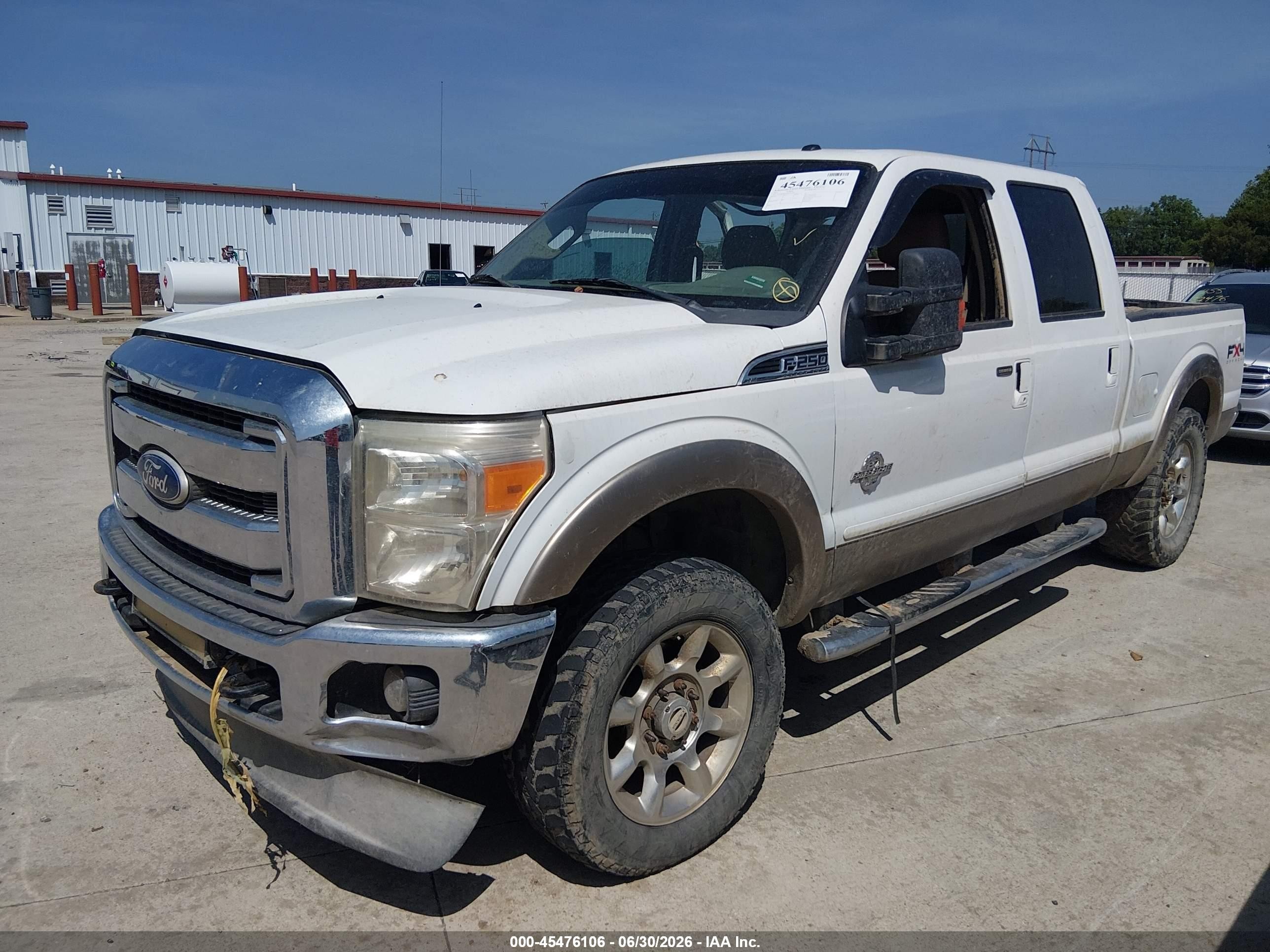 2011 Ford Super Duty F-250 Srw King Ranch/lariat/xl/xlt White vin: 1FT7W2BT0BEB02663