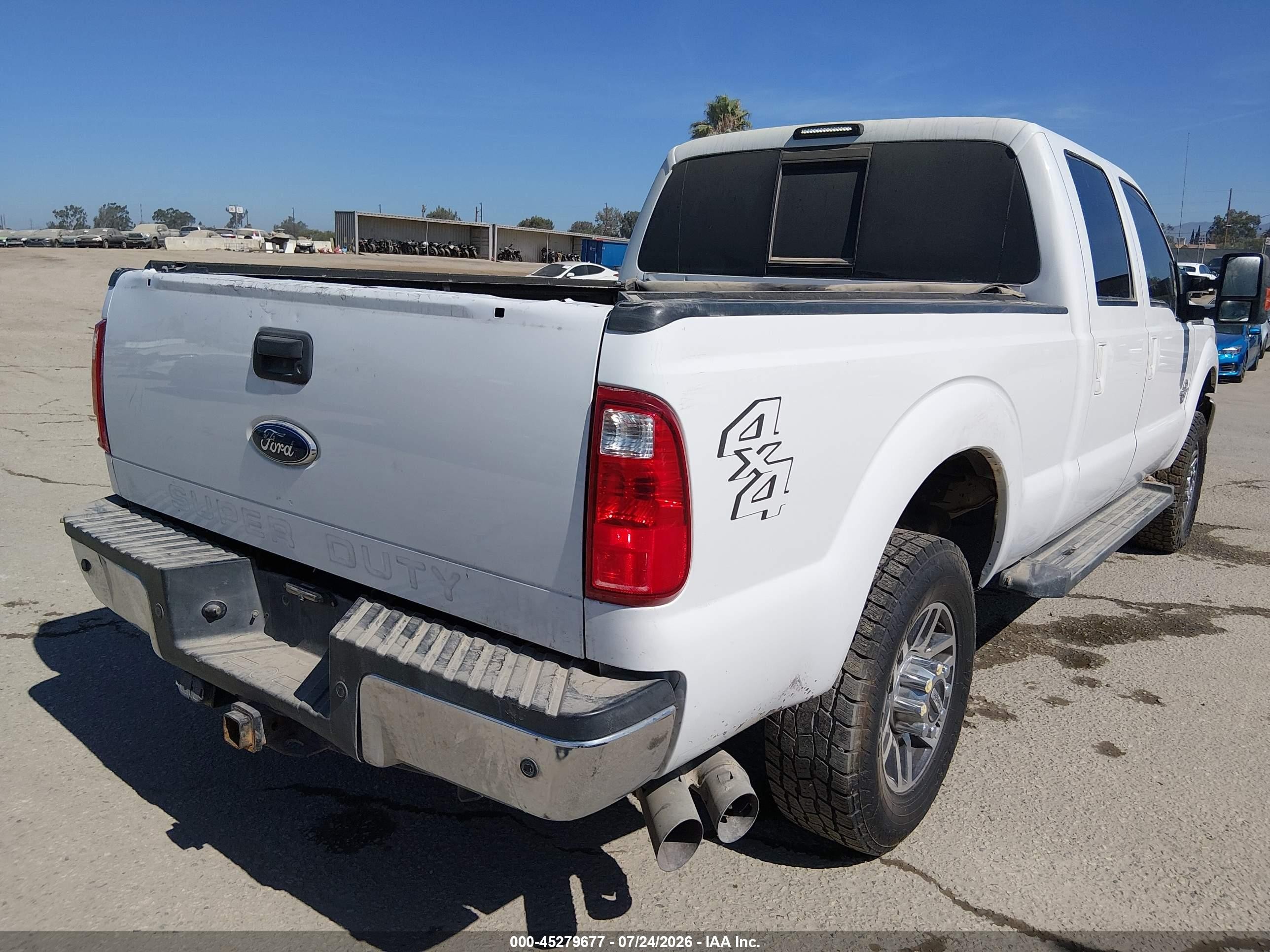 2012 Ford F-250 Lariat White vin: 1FT7W2BT0CEA18831