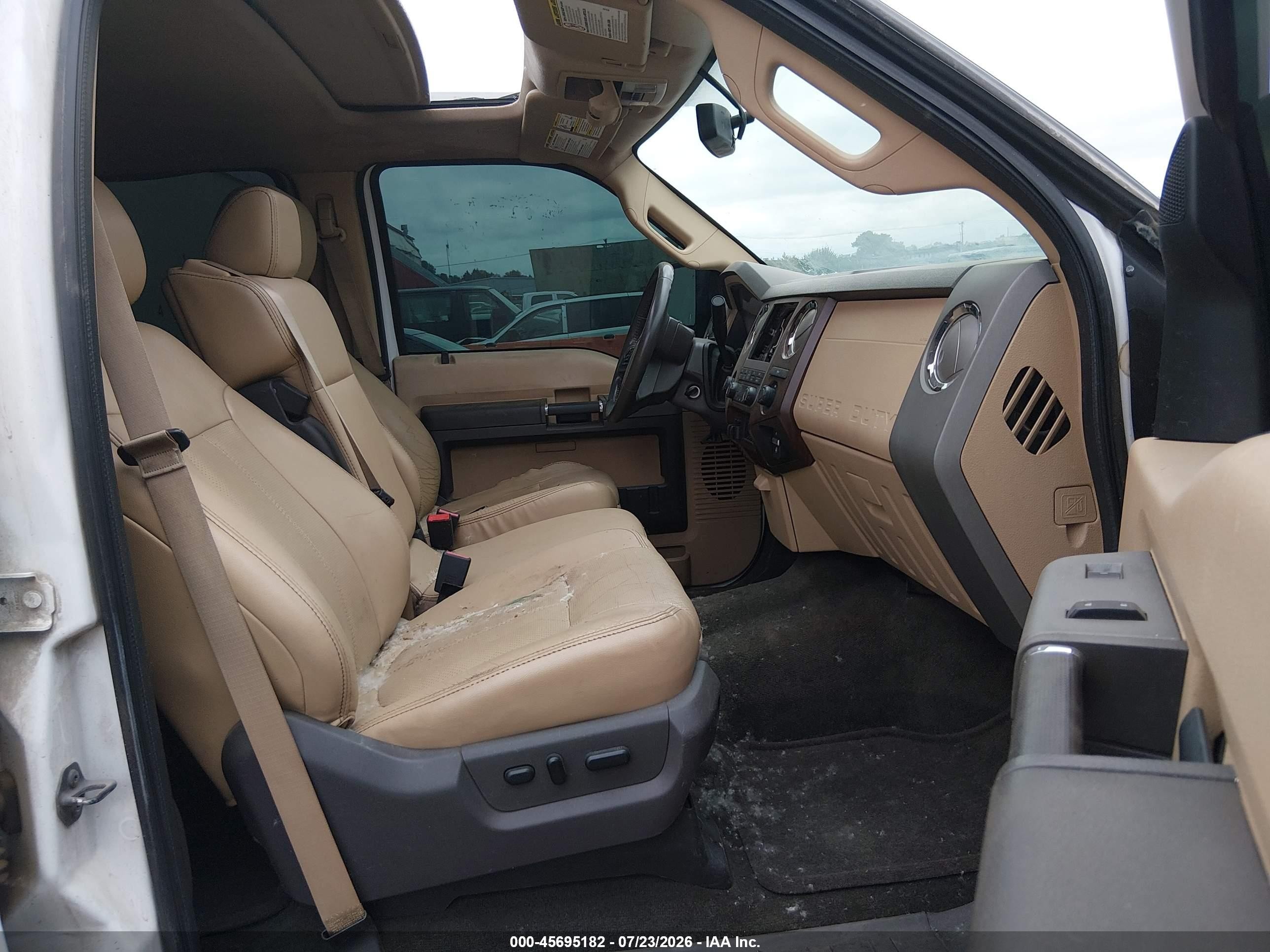 2012 Ford Super Duty F-250 Srw Lariat White vin: 1FT7W2BT0CEA21776