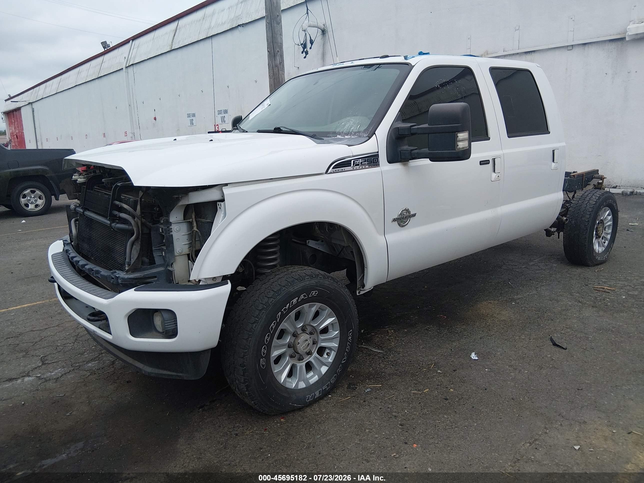 2012 Ford Super Duty F-250 Srw Lariat White vin: 1FT7W2BT0CEA21776