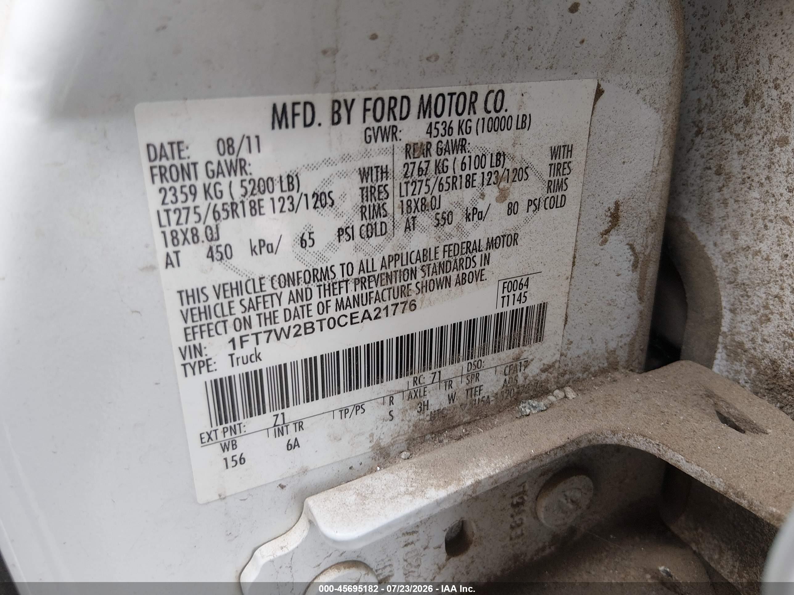 2012 Ford Super Duty F-250 Srw Lariat White vin: 1FT7W2BT0CEA21776