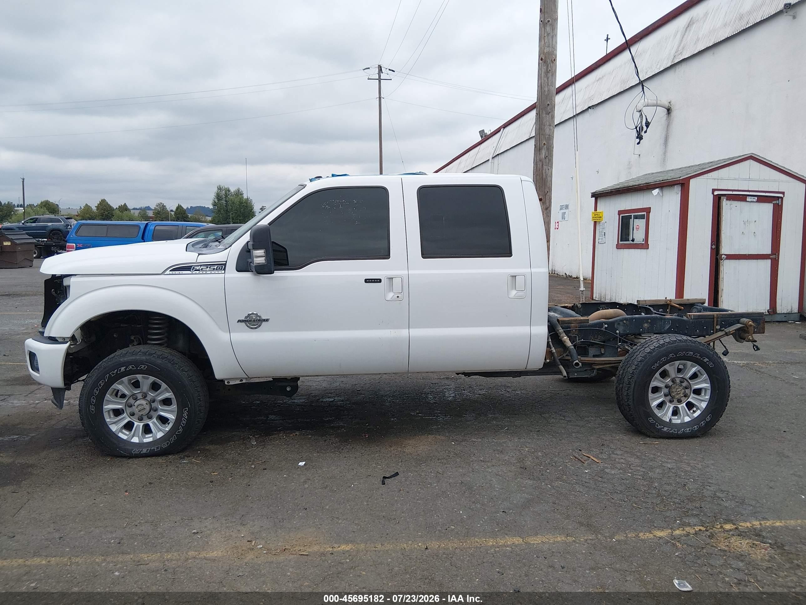2012 Ford Super Duty F-250 Srw Lariat White vin: 1FT7W2BT0CEA21776
