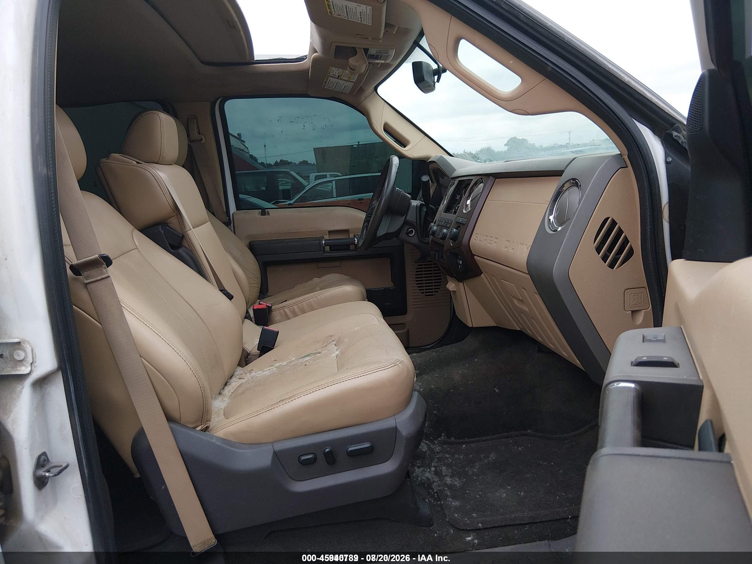 2012 Ford Super Duty F-250 Srw Lariat White vin: 1FT7W2BT0CEA21776