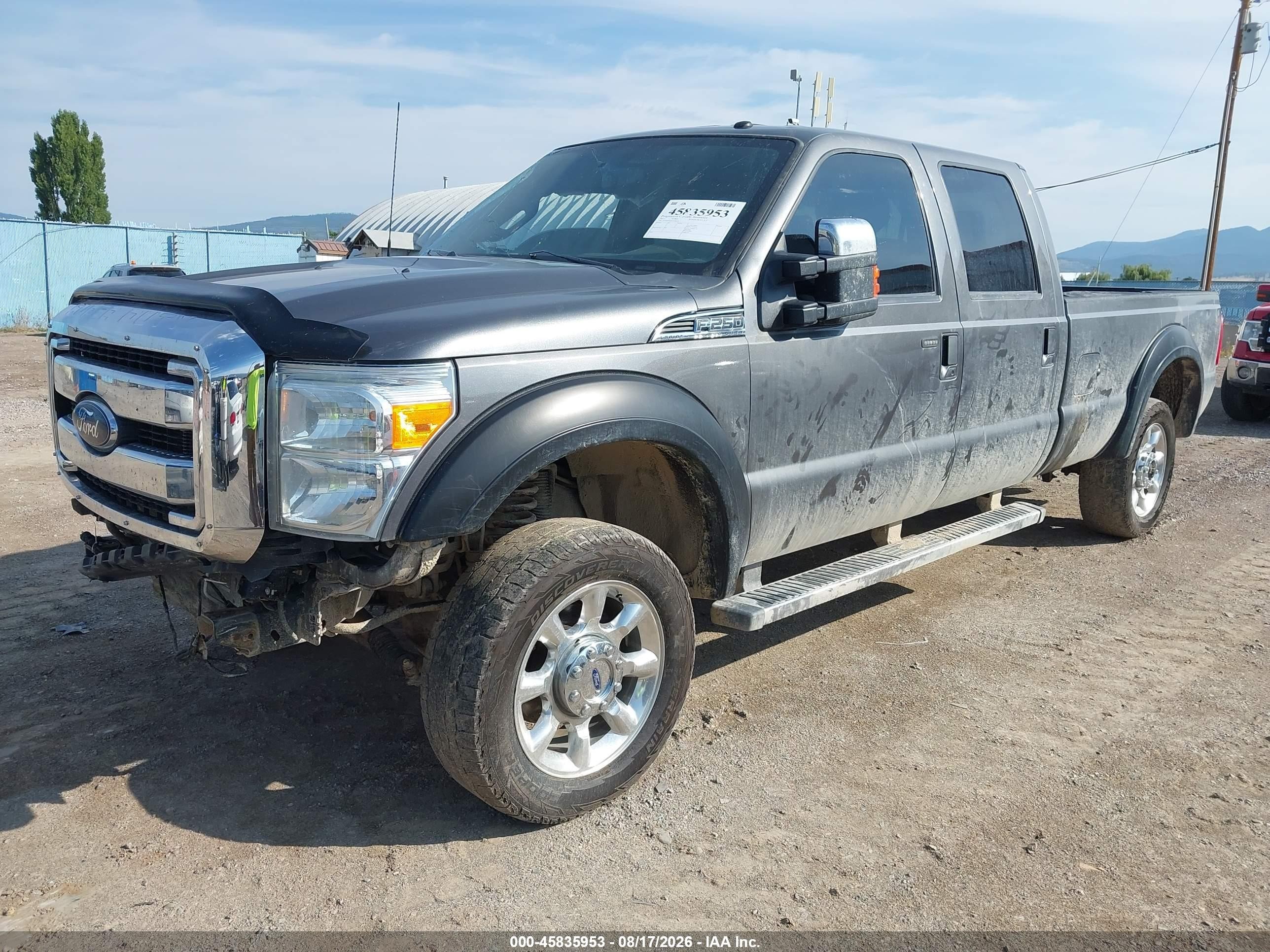 2012 Ford Super Duty F-250 Srw King Ranch/lariat/xl/xlt Gray vin: 1FT7W2BT0CED08034