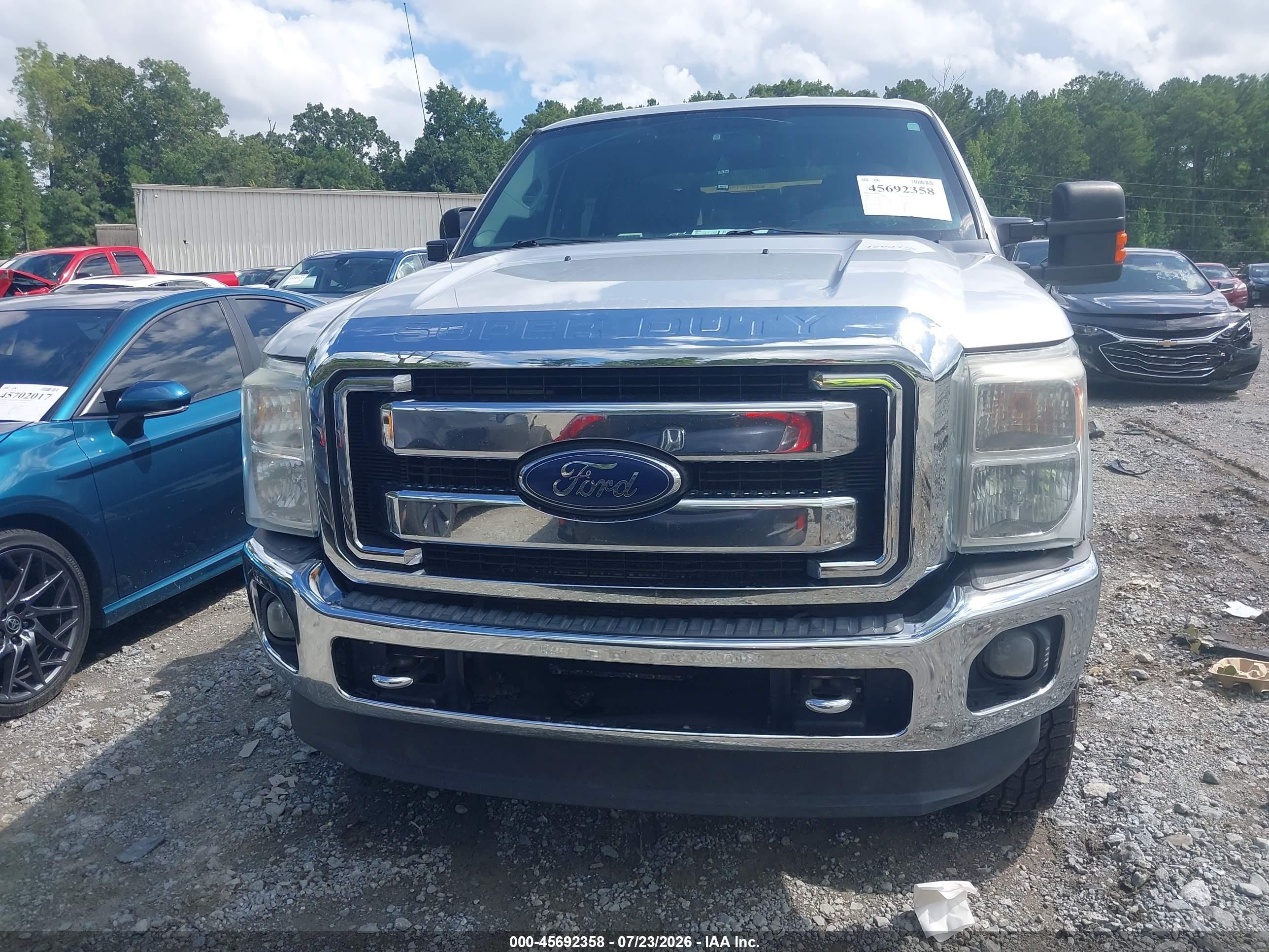 2012 Ford Super Duty F-250 Srw Xlt Silver vin: 1FT7W2BT0CED18725