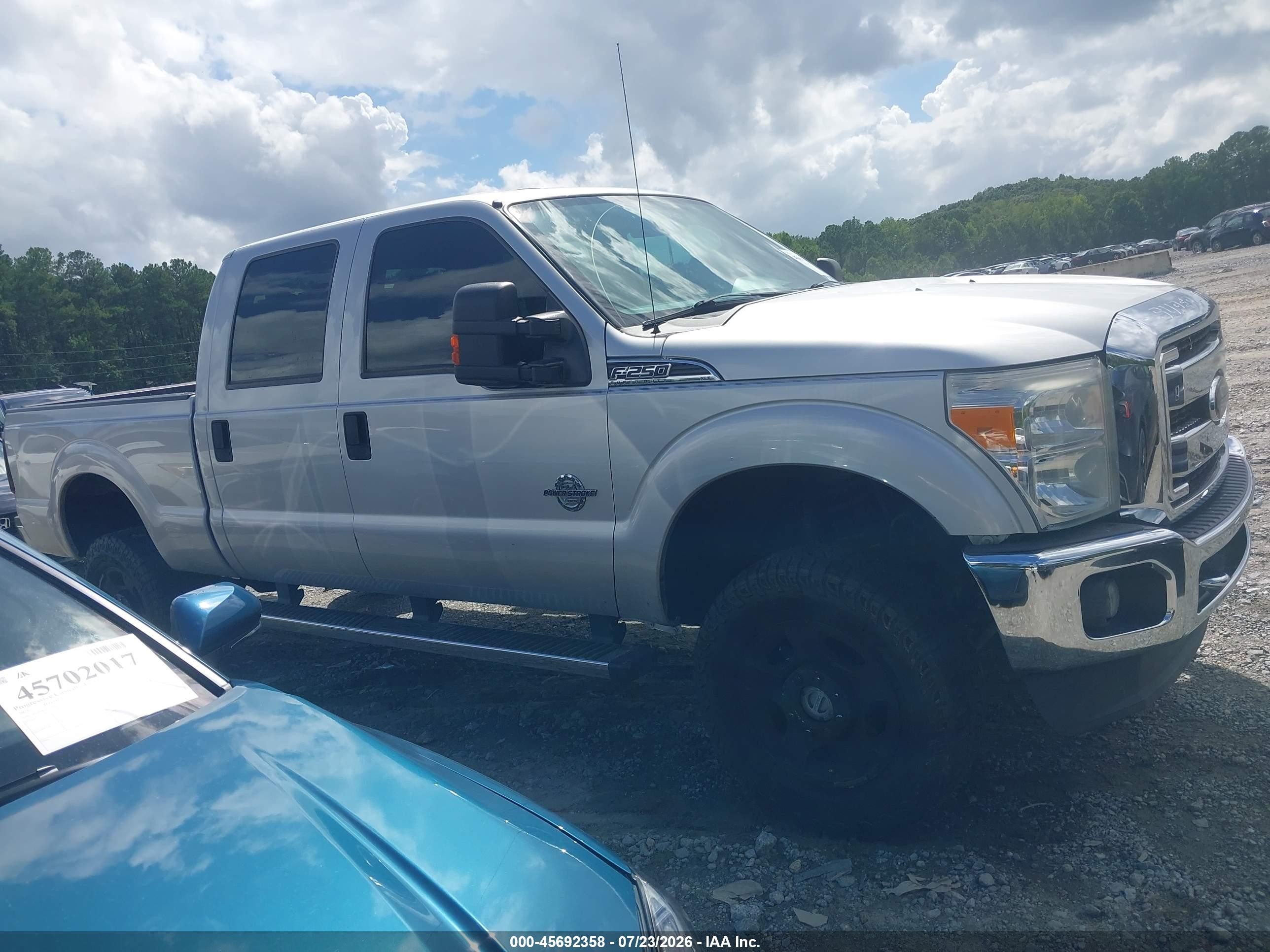 2012 Ford Super Duty F-250 Srw Xlt Silver vin: 1FT7W2BT0CED18725