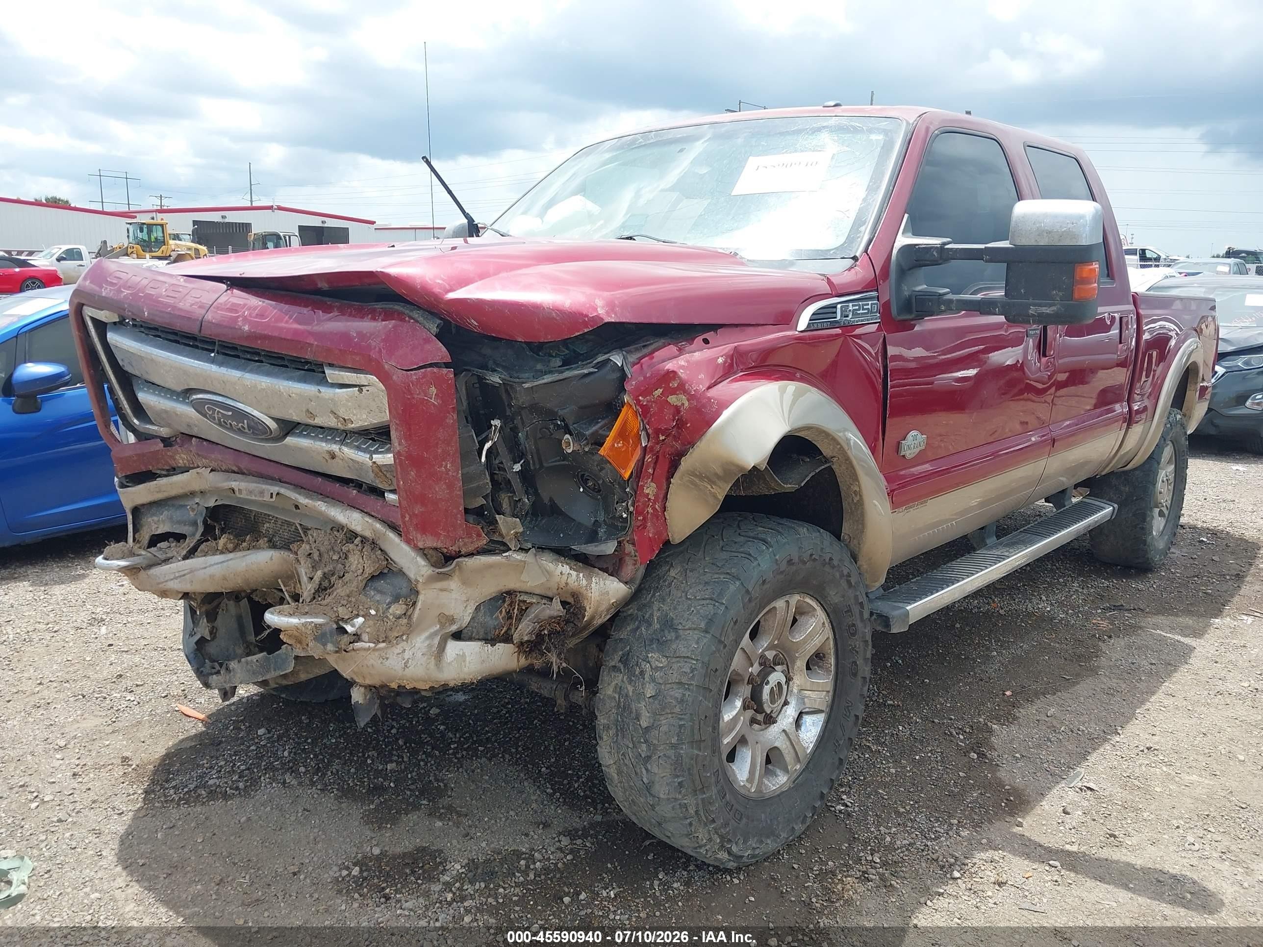 2014 Ford F-250 Lariat Red vin: 1FT7W2BT0EEA07220