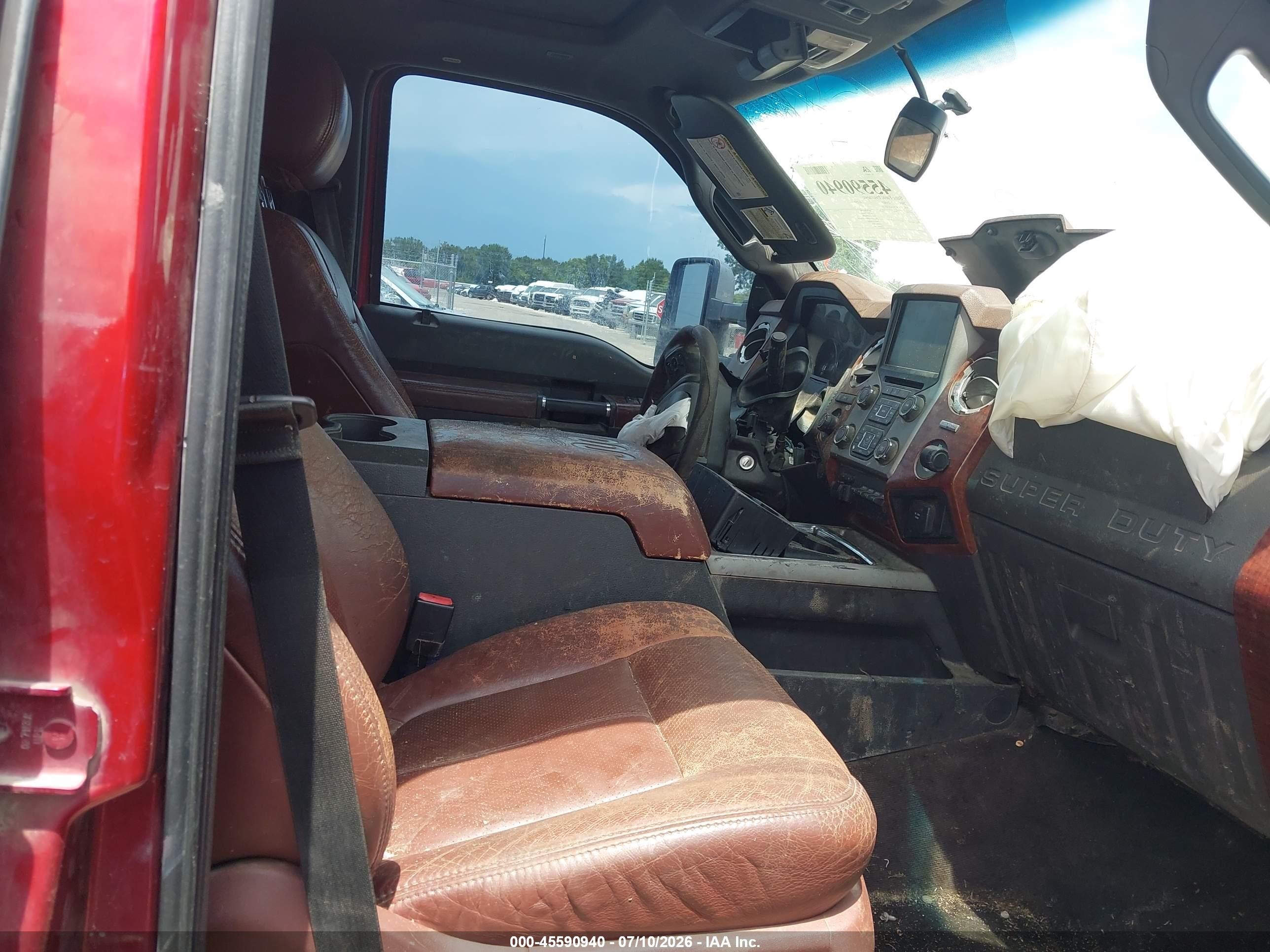 2014 Ford F-250 Lariat Red vin: 1FT7W2BT0EEA07220