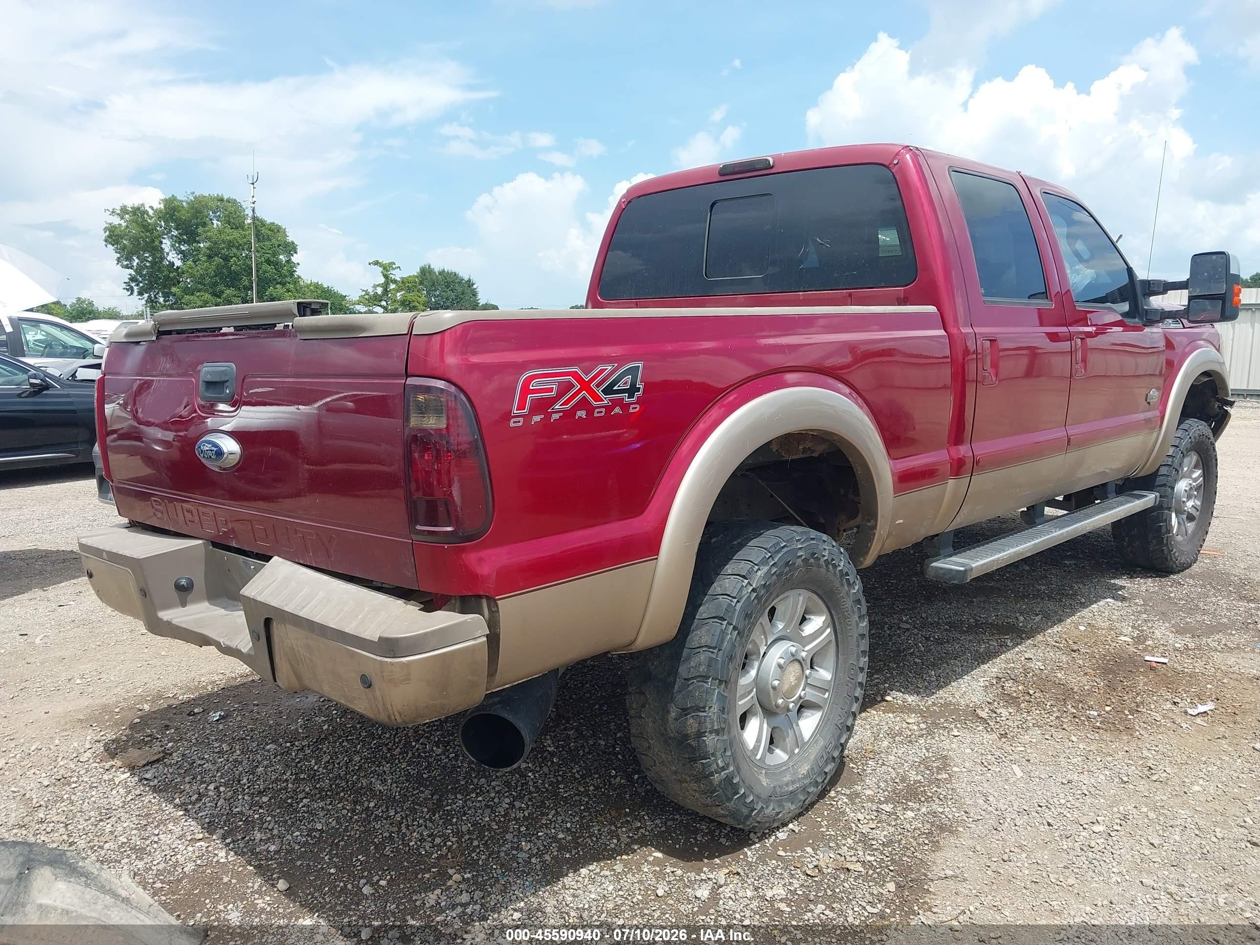 2014 Ford F-250 Lariat Red vin: 1FT7W2BT0EEA07220