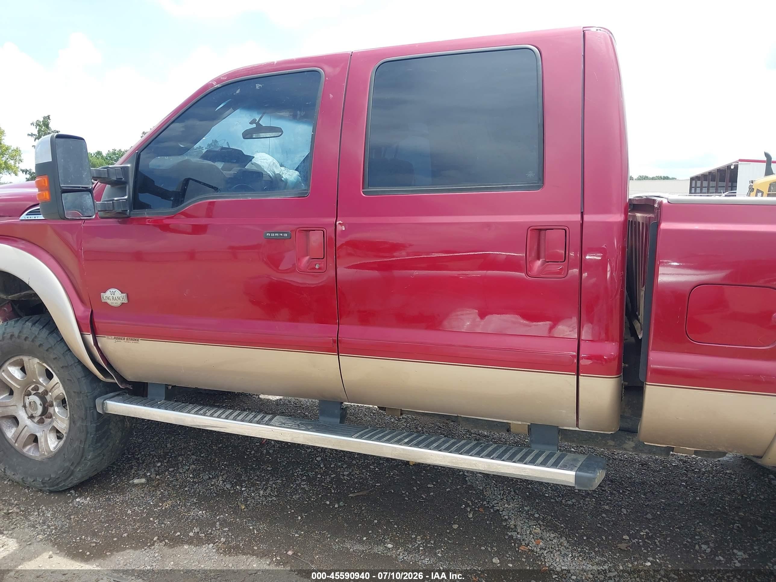 2014 Ford F-250 Lariat Red vin: 1FT7W2BT0EEA07220
