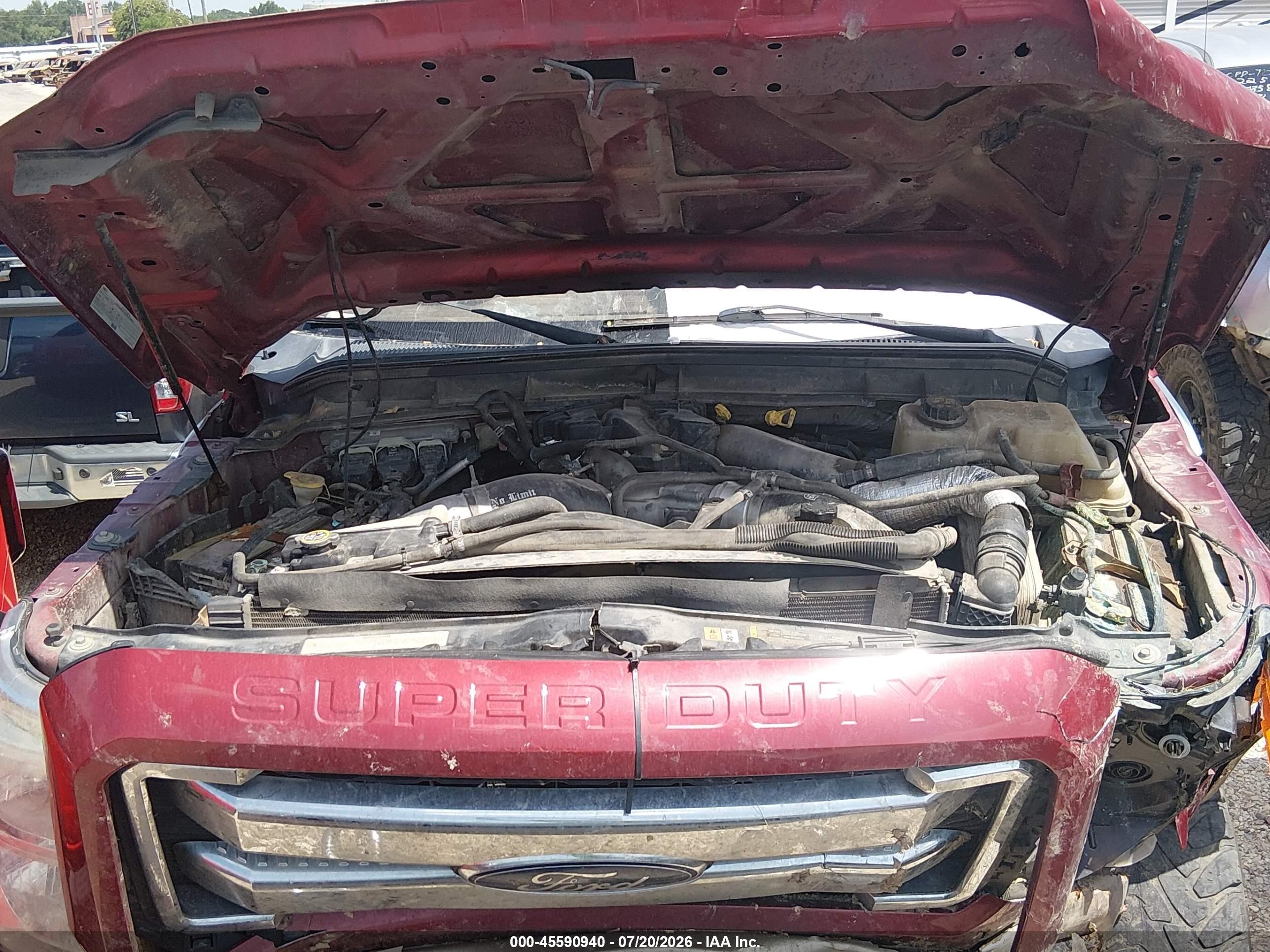 2014 Ford F-250 Lariat Red vin: 1FT7W2BT0EEA07220