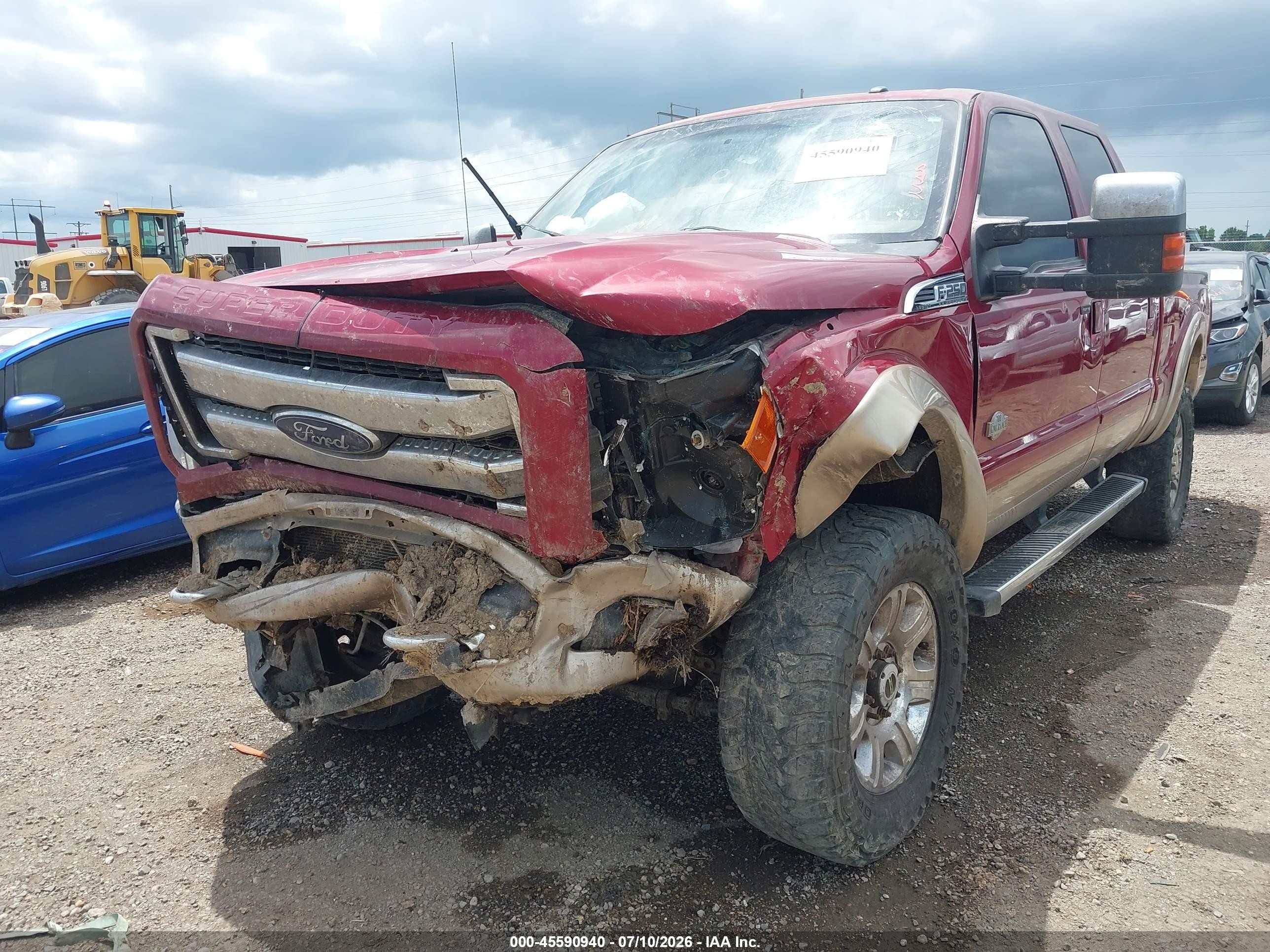 2014 Ford F-250 Lariat Red vin: 1FT7W2BT0EEA07220