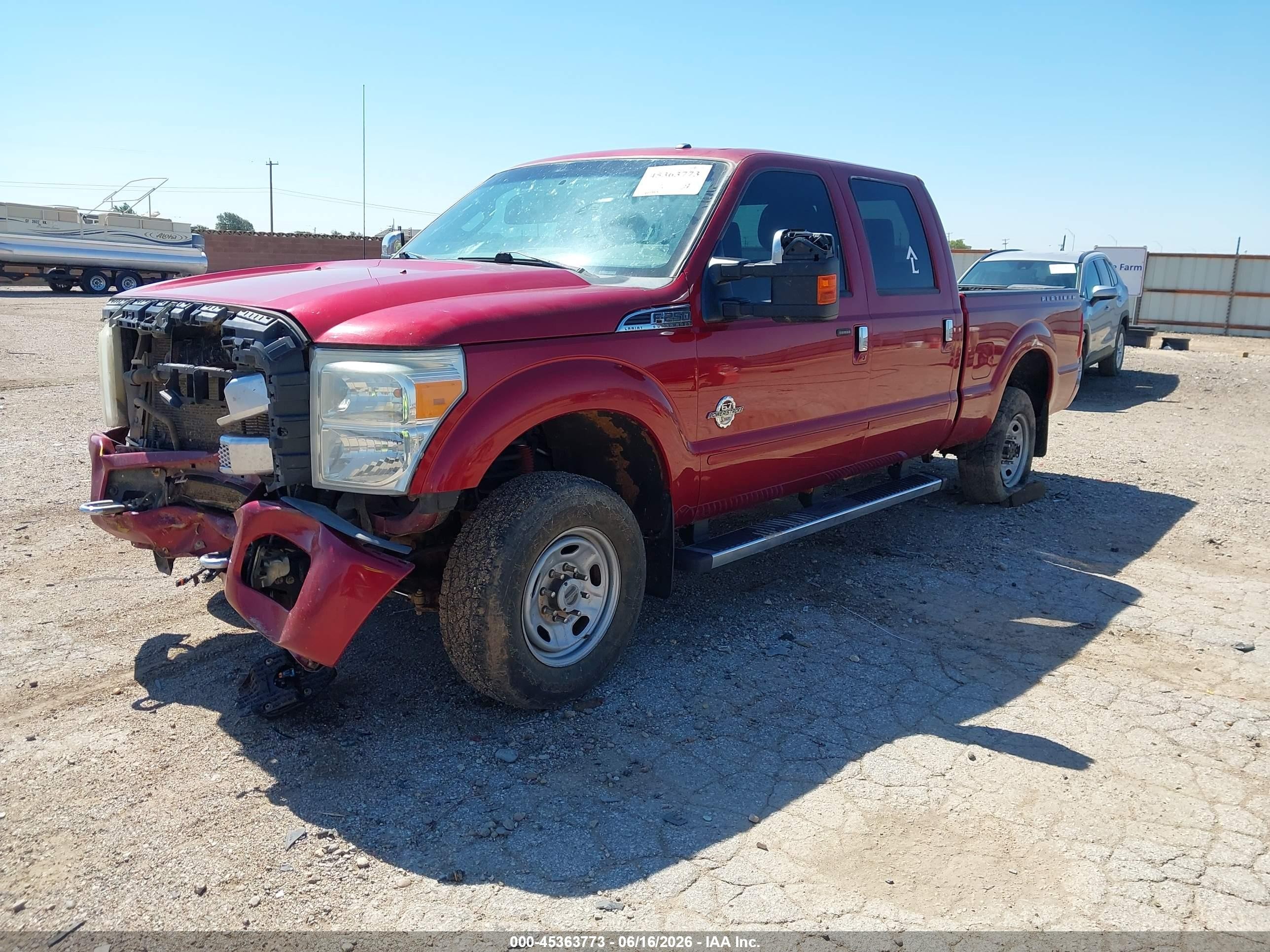 2014 Ford F-250 Lariat Бордовый vin: 1FT7W2BT0EEB23565