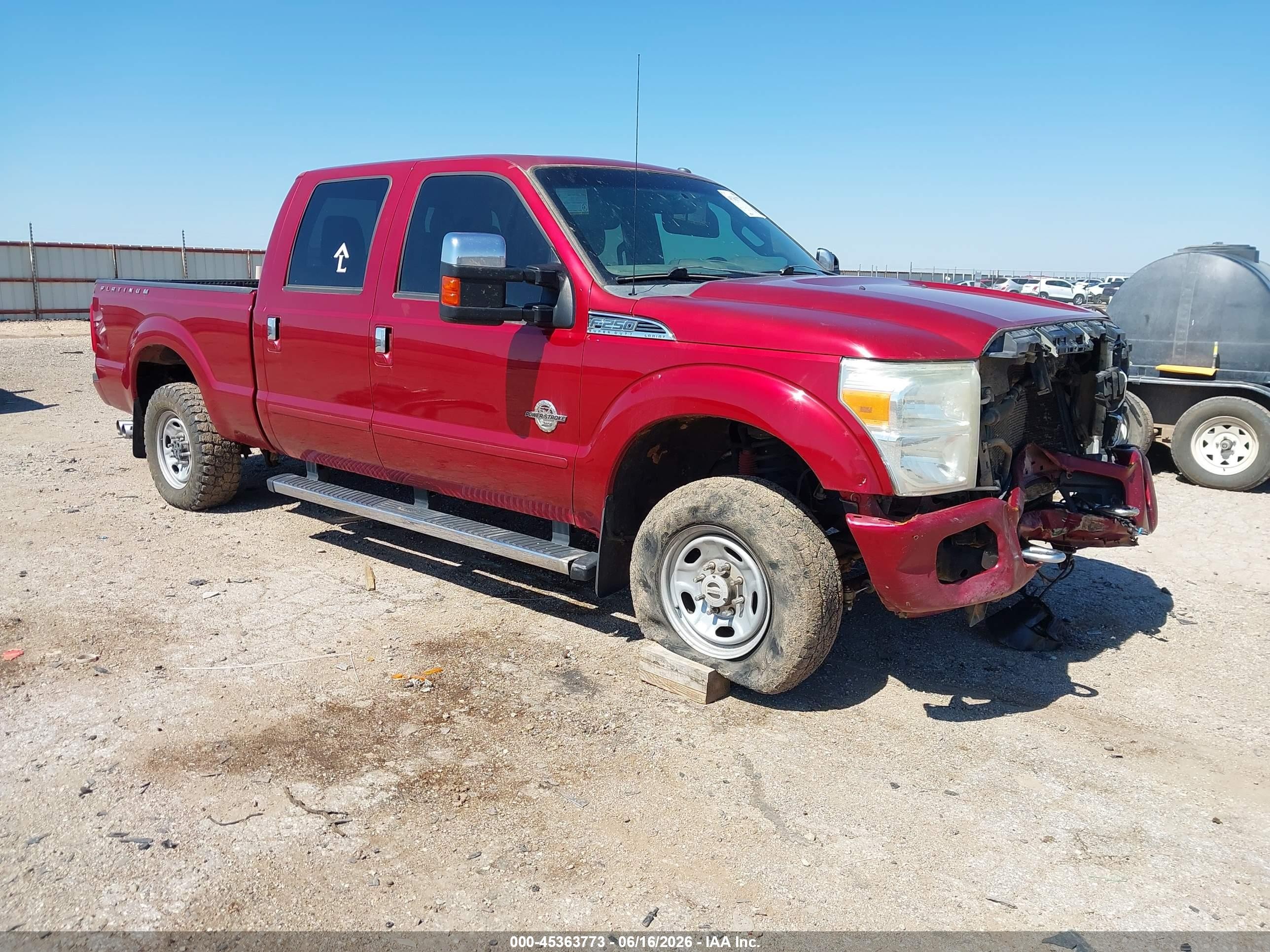 2014 Ford F-250 Lariat Бордовый vin: 1FT7W2BT0EEB23565