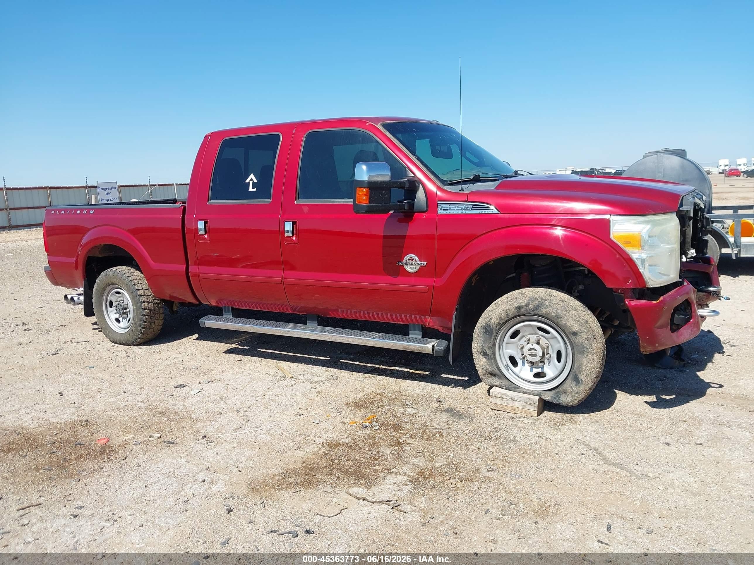 2014 Ford F-250 Lariat Бордовый vin: 1FT7W2BT0EEB23565