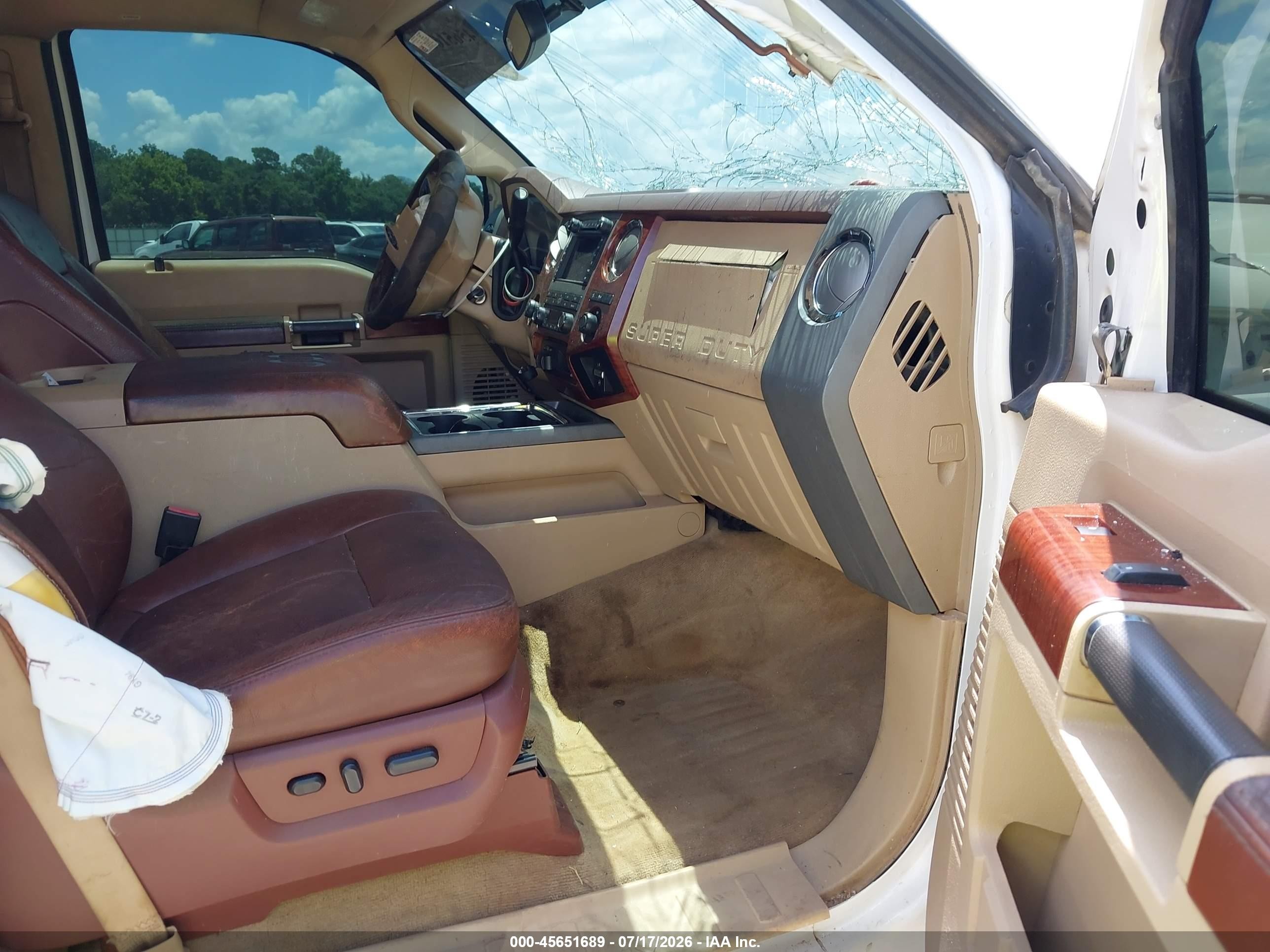 2011 Ford Super Duty F-250 Srw King Ranch White vin: 1FT7W2BT1BEB36644