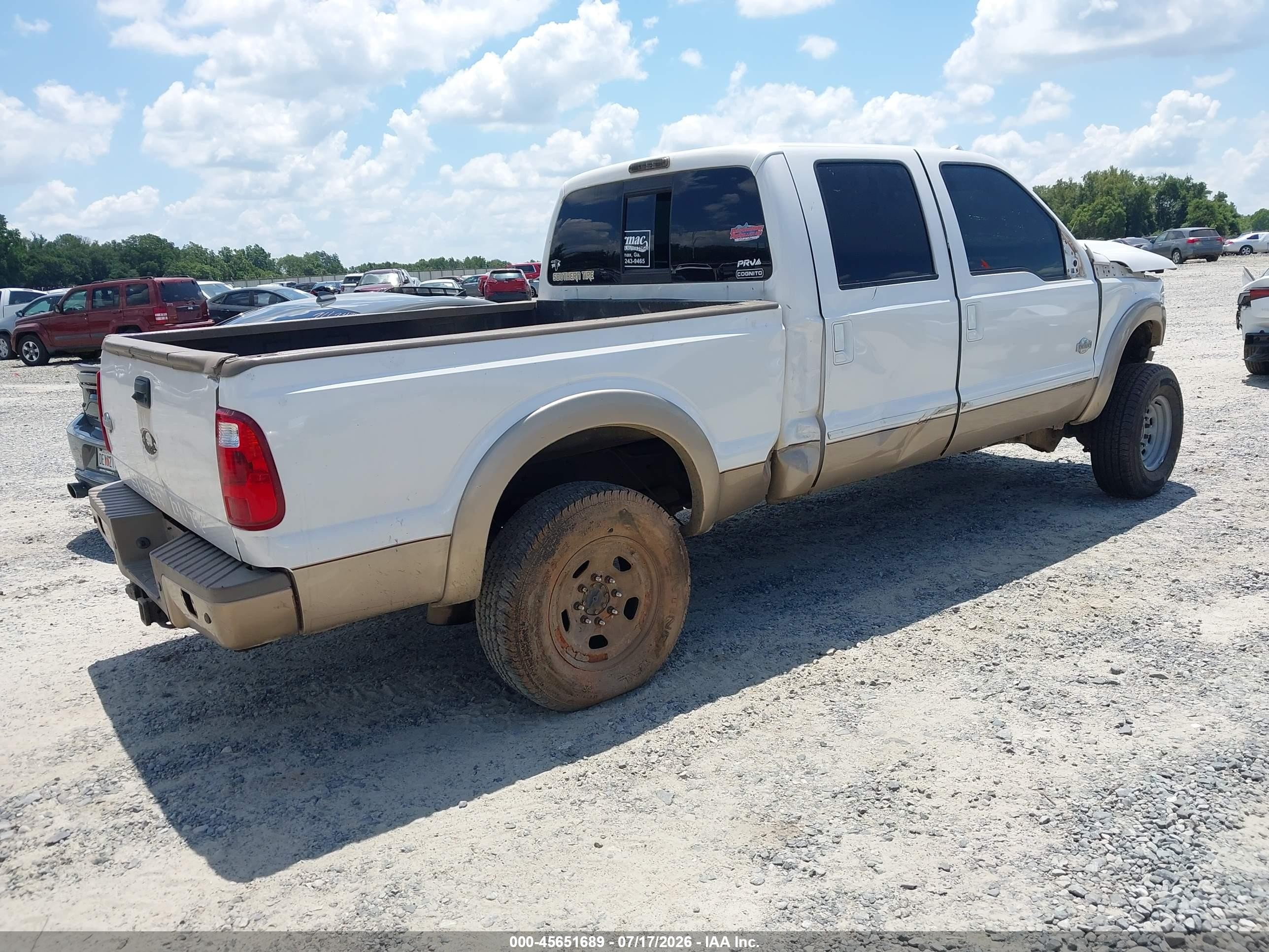 2011 Ford Super Duty F-250 Srw King Ranch White vin: 1FT7W2BT1BEB36644