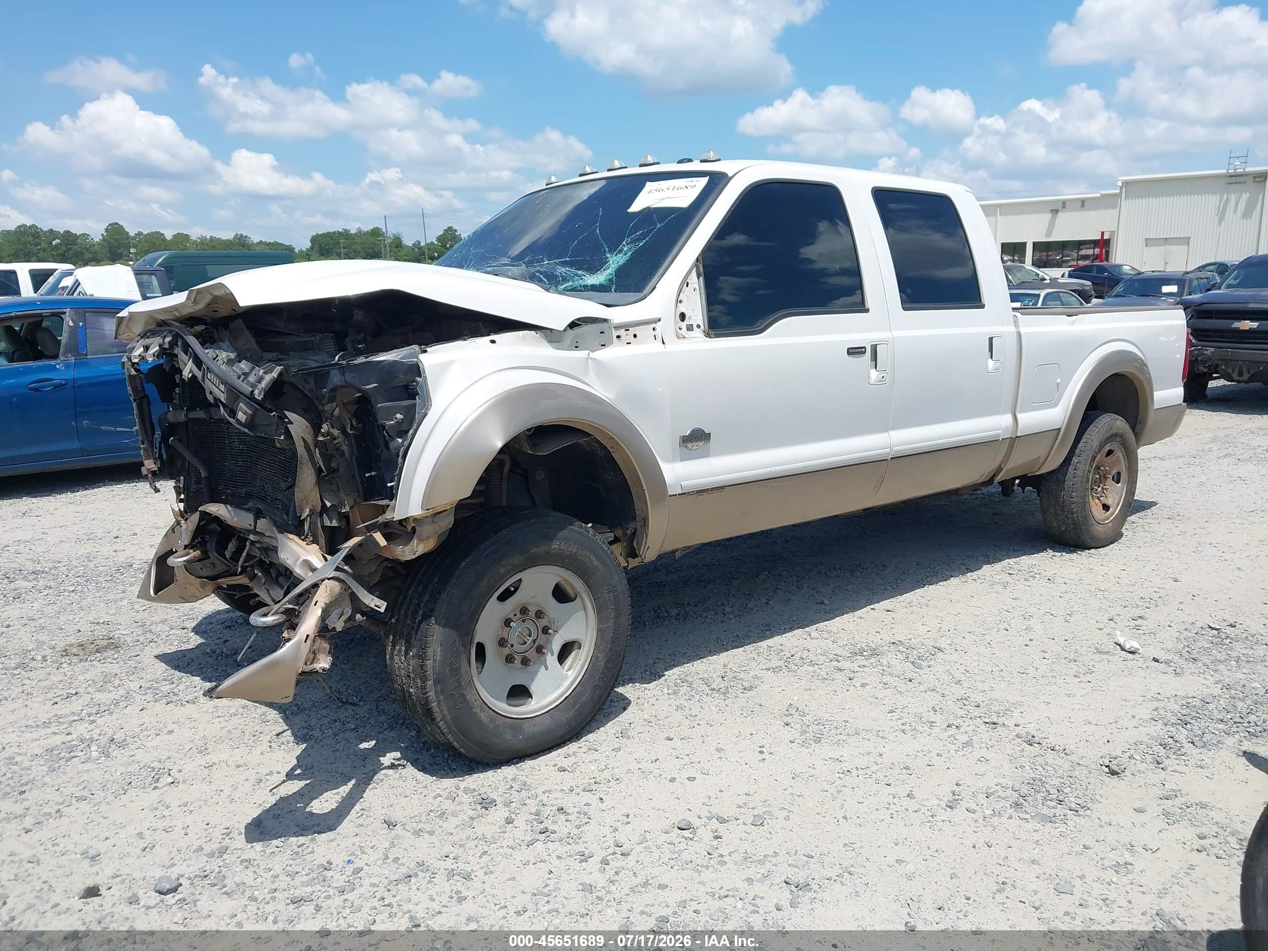 2011 Ford Super Duty F-250 Srw King Ranch White vin: 1FT7W2BT1BEB36644
