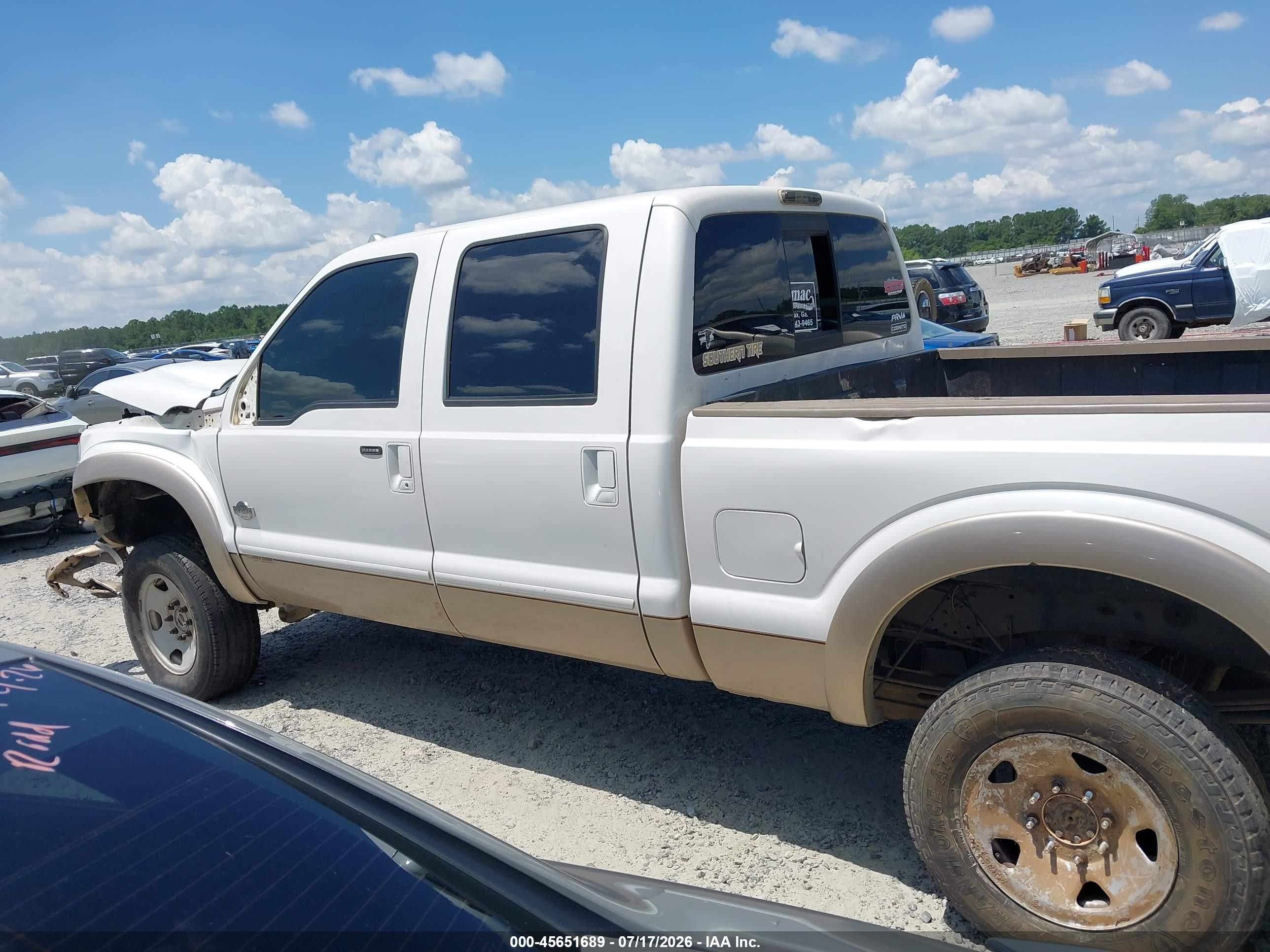 2011 Ford Super Duty F-250 Srw King Ranch White vin: 1FT7W2BT1BEB36644