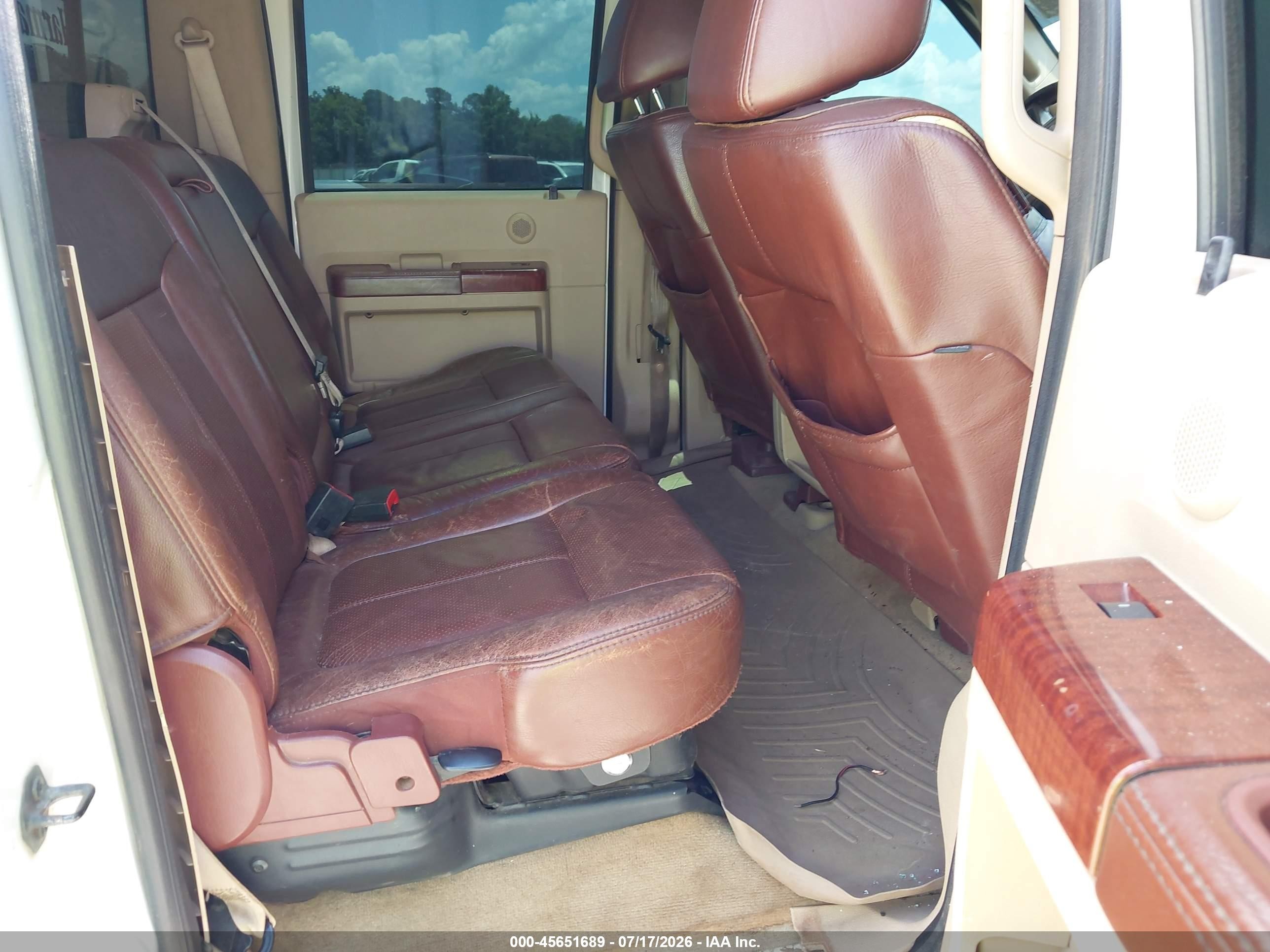 2011 Ford Super Duty F-250 Srw King Ranch White vin: 1FT7W2BT1BEB36644