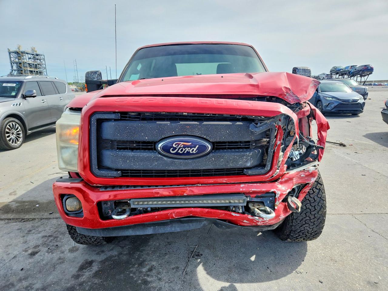 2012 Ford F250 Super Duty Red vin: 1FT7W2BT1CEB39237