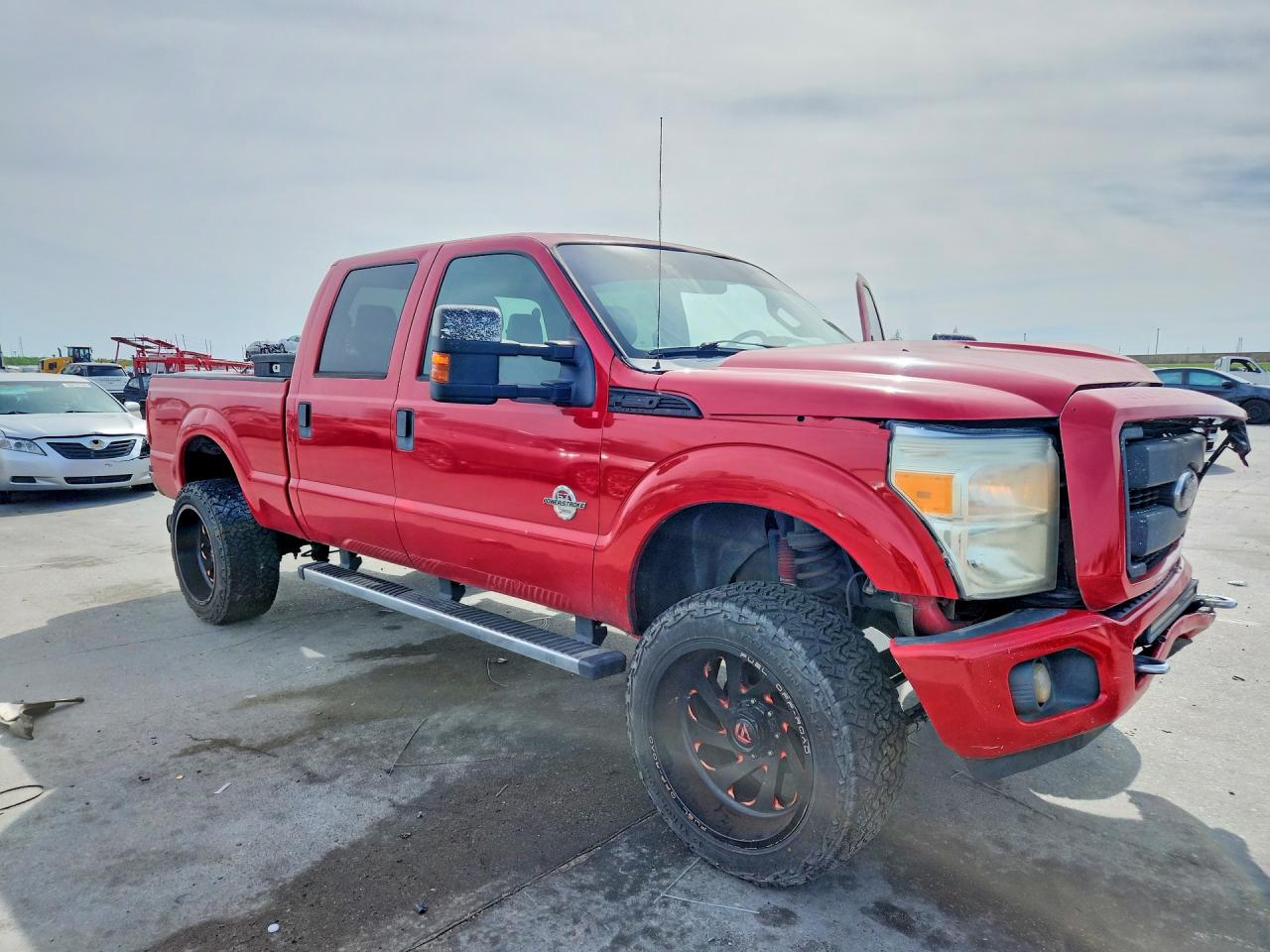 2012 Ford F250 Super Duty Red vin: 1FT7W2BT1CEB39237