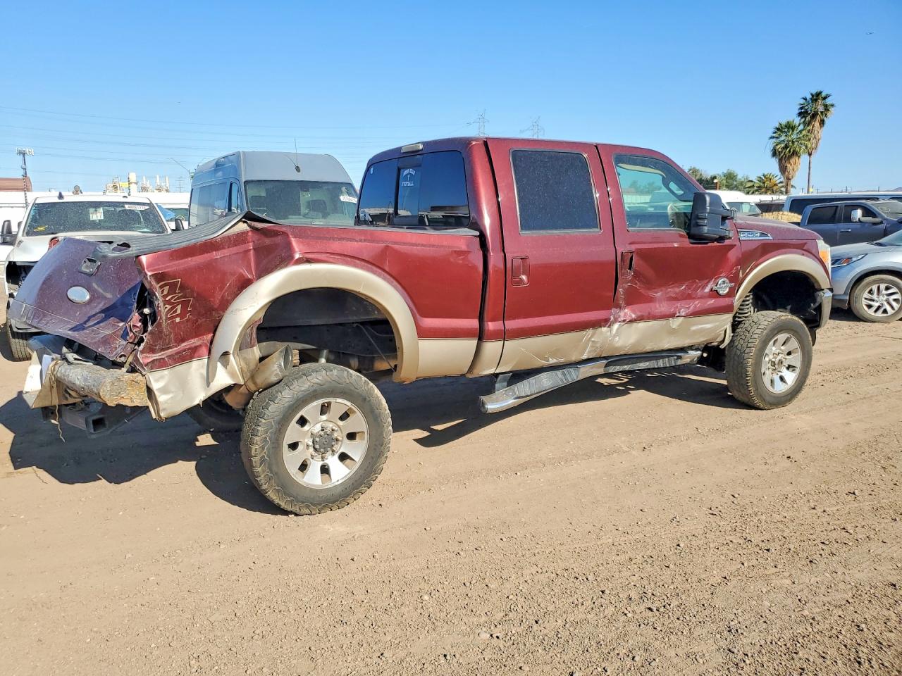 2012 Ford F250 Super Duty Бордовый vin: 1FT7W2BT1CEC38110