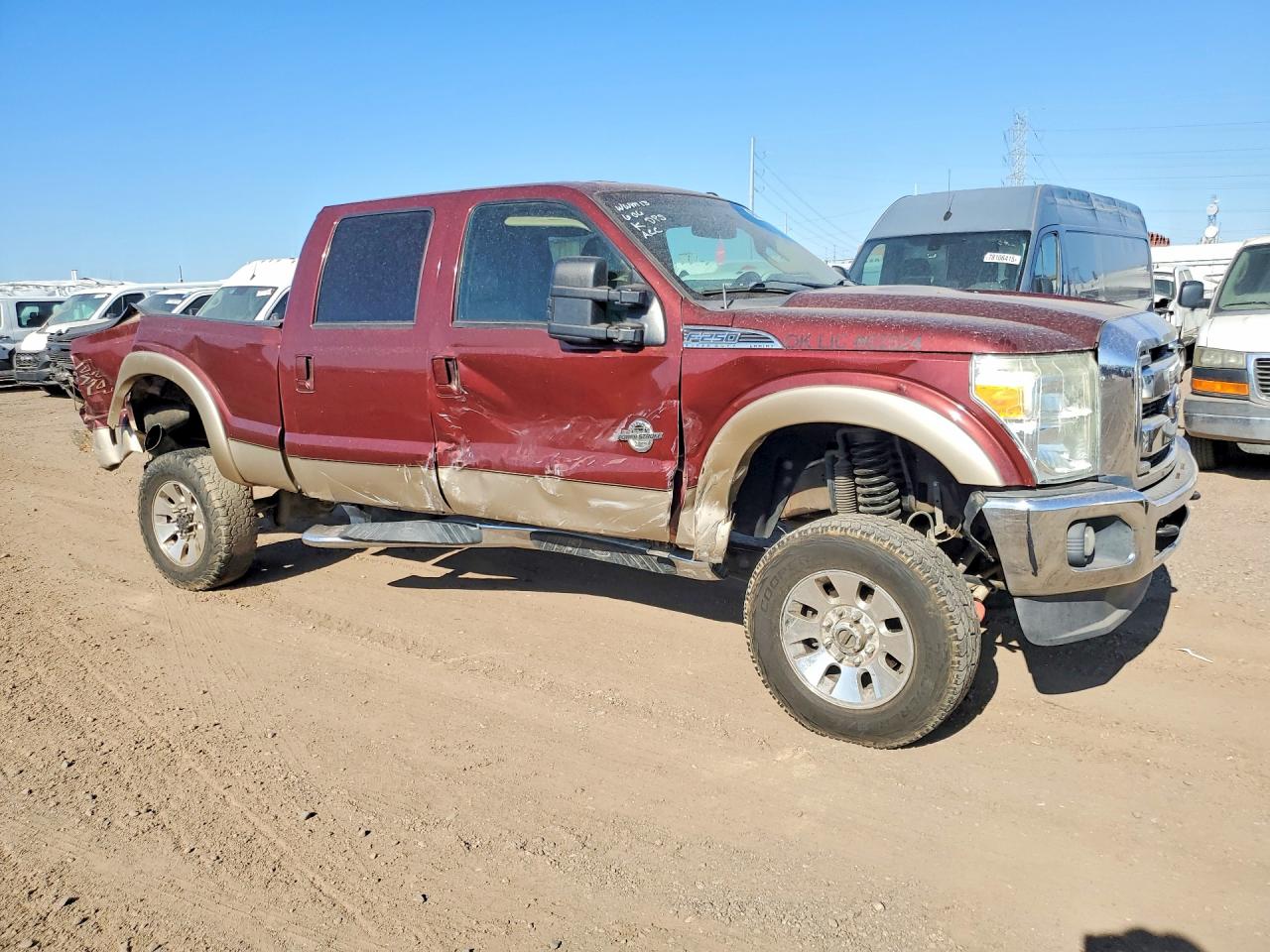 2012 Ford F250 Super Duty Бордовый vin: 1FT7W2BT1CEC38110