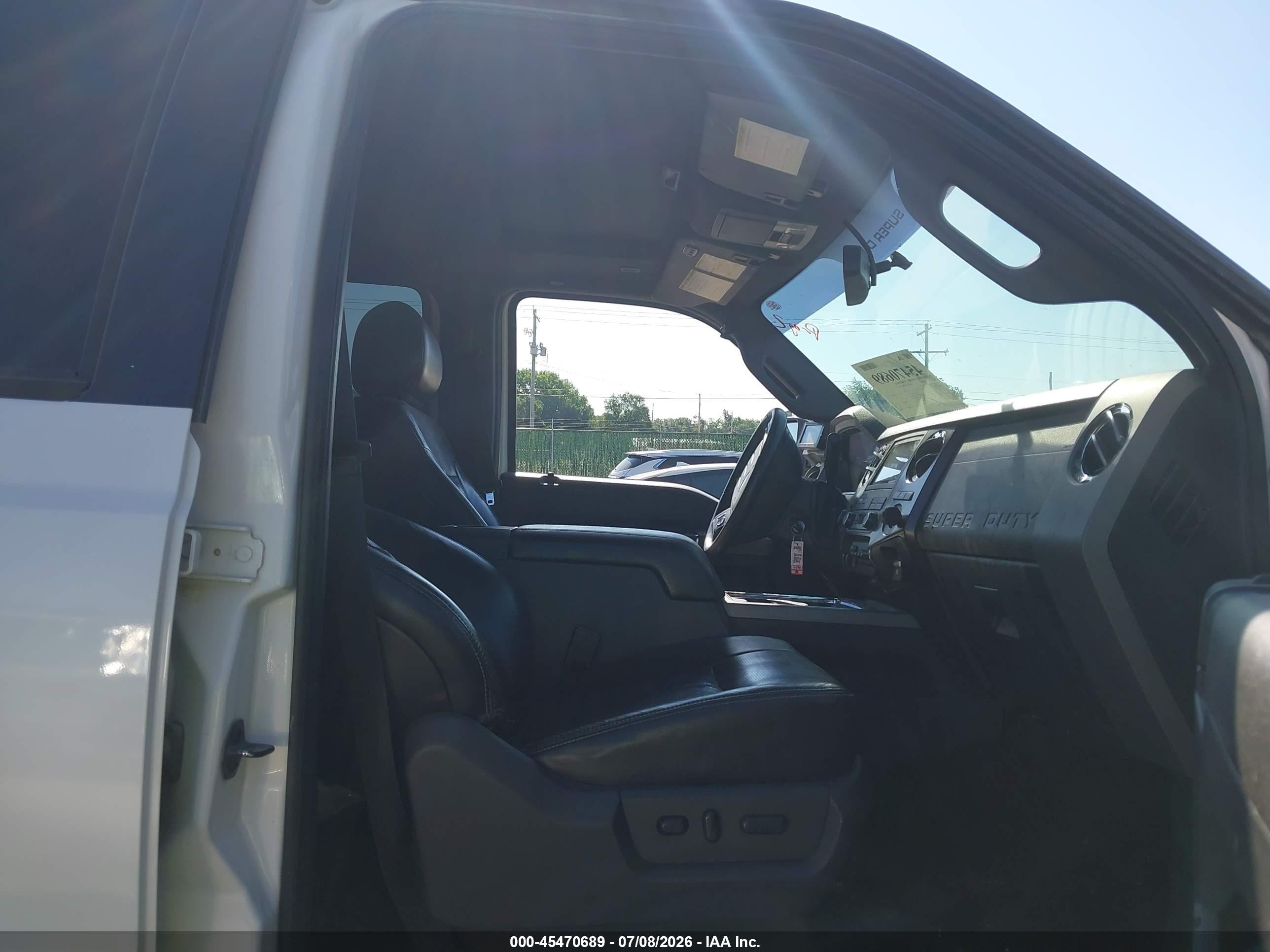 2012 Ford Super Duty F-250 Srw Lariat White vin: 1FT7W2BT1CEC40987