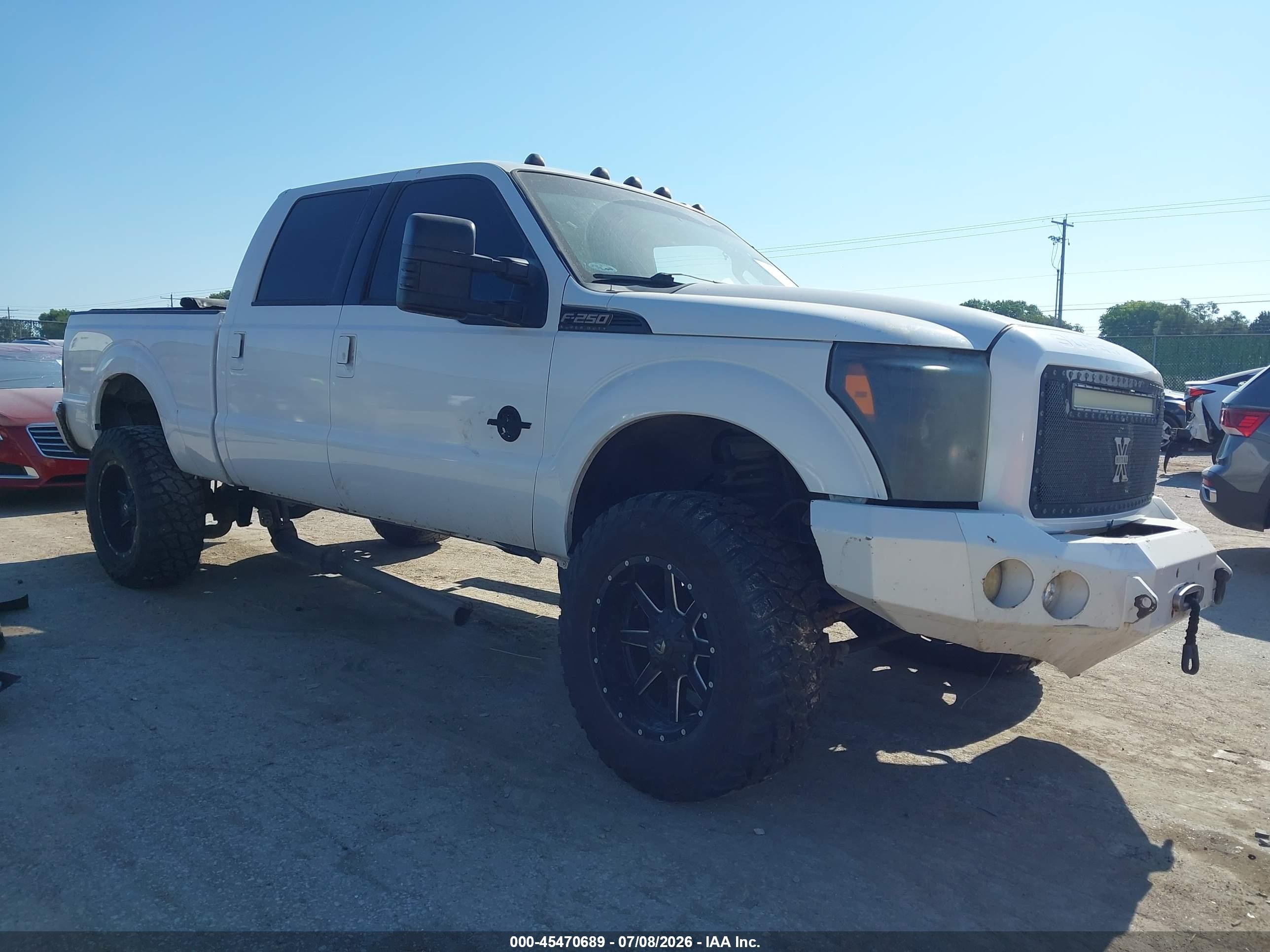 2012 Ford Super Duty F-250 Srw Lariat White vin: 1FT7W2BT1CEC40987