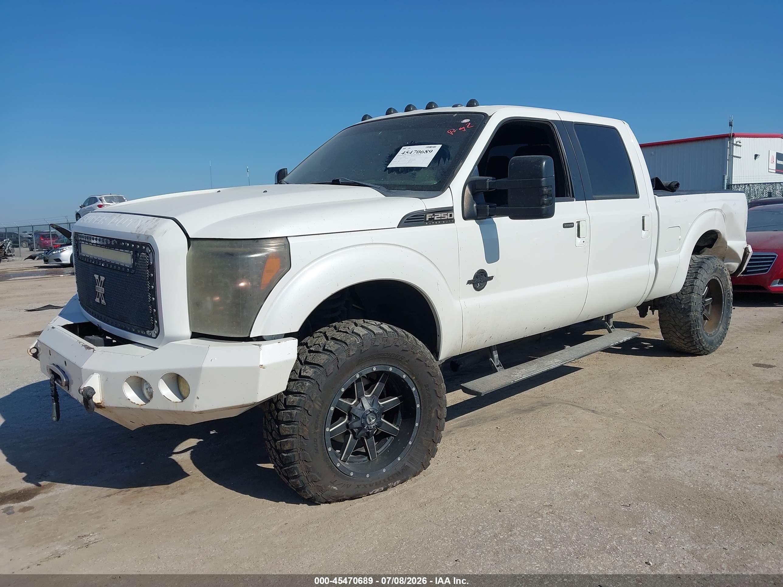 2012 Ford Super Duty F-250 Srw Lariat White vin: 1FT7W2BT1CEC40987