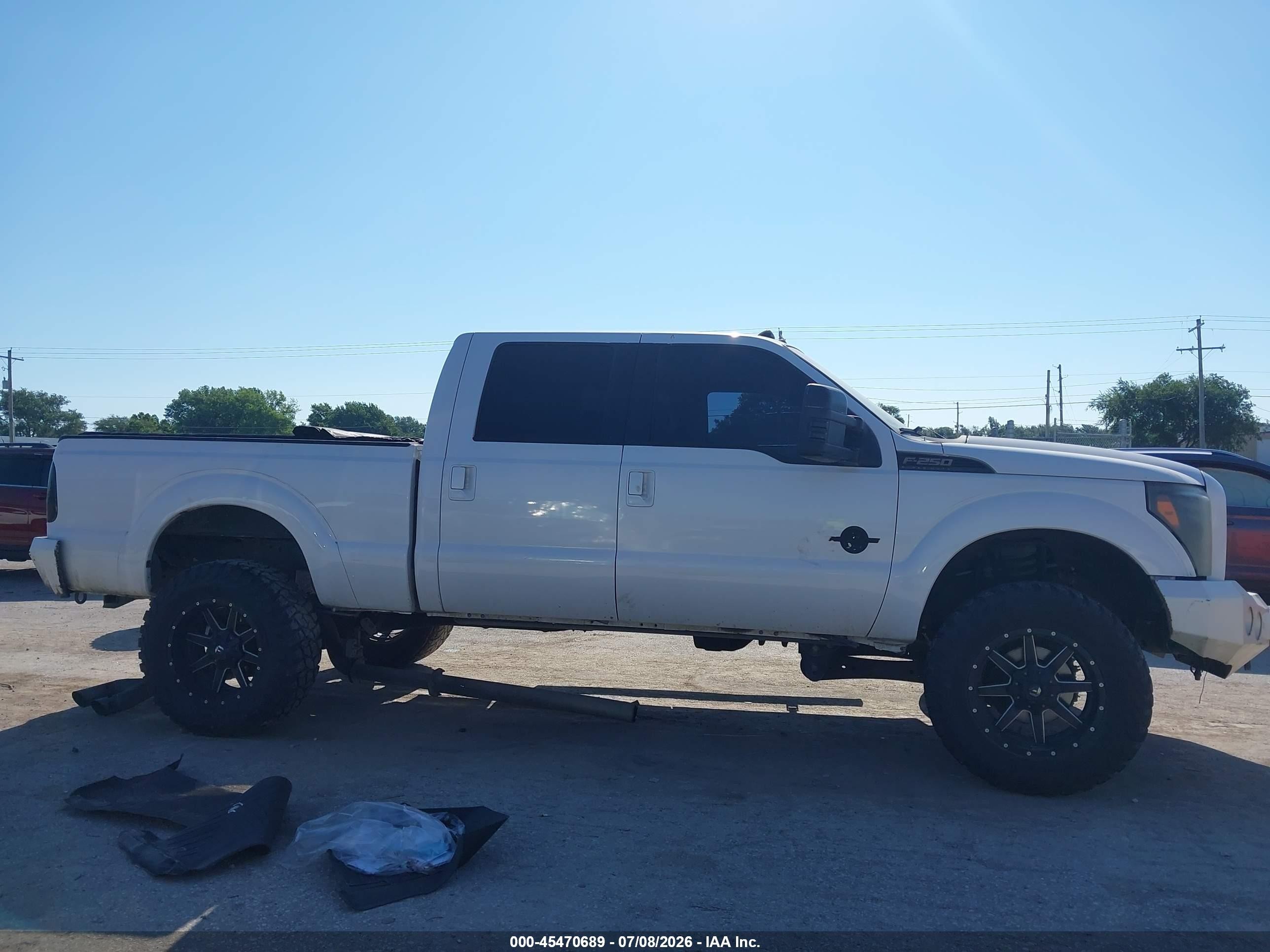 2012 Ford Super Duty F-250 Srw Lariat White vin: 1FT7W2BT1CEC40987