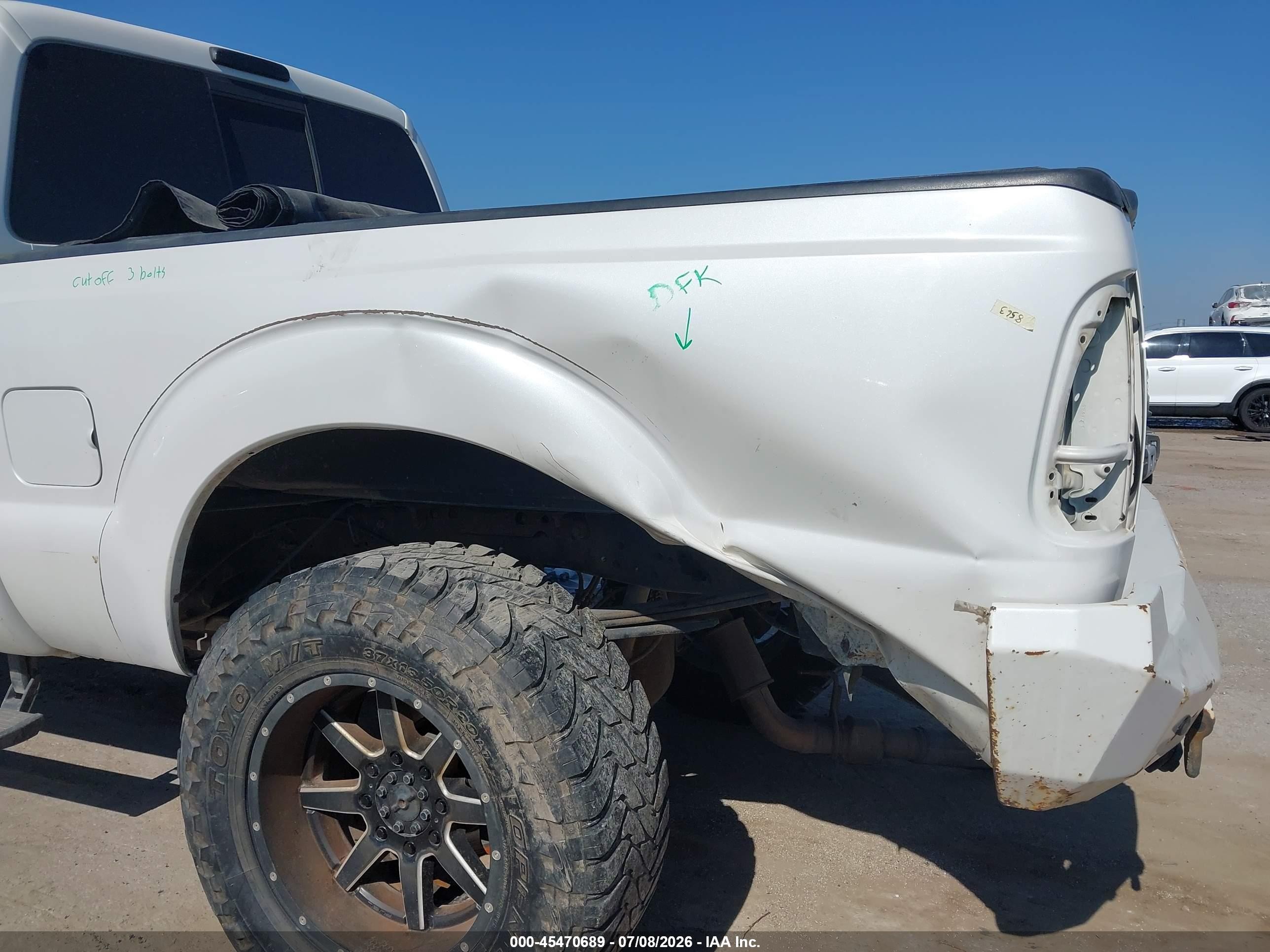 2012 Ford Super Duty F-250 Srw Lariat White vin: 1FT7W2BT1CEC40987