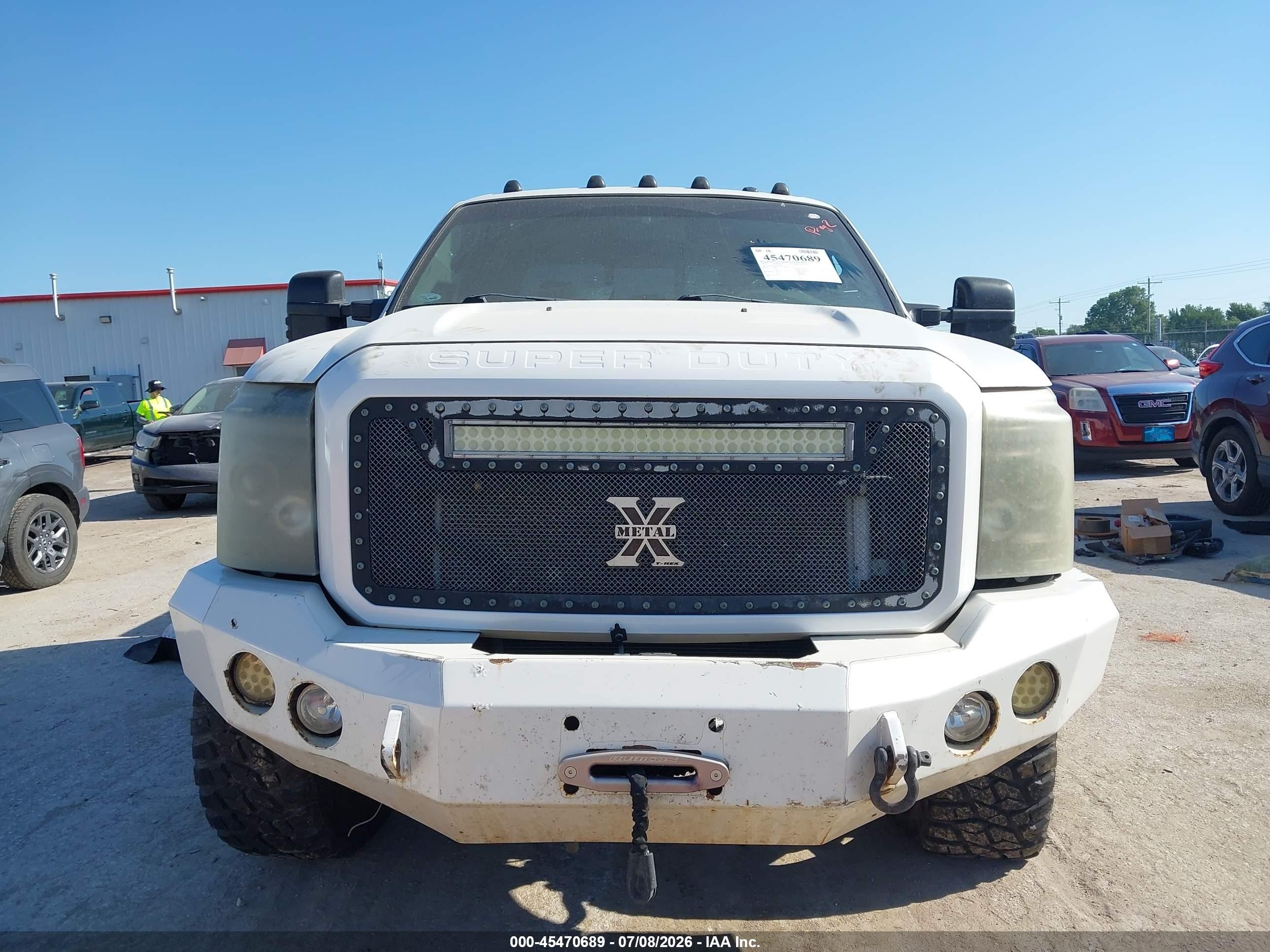 2012 Ford Super Duty F-250 Srw Lariat White vin: 1FT7W2BT1CEC40987