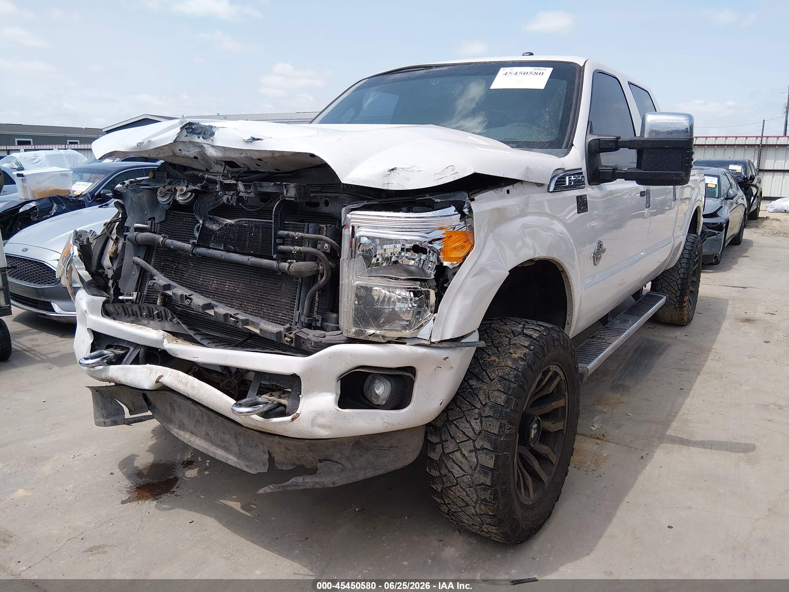 2014 Ford F-250 Lariat/xl/xlt White vin: 1FT7W2BT1EEA96814