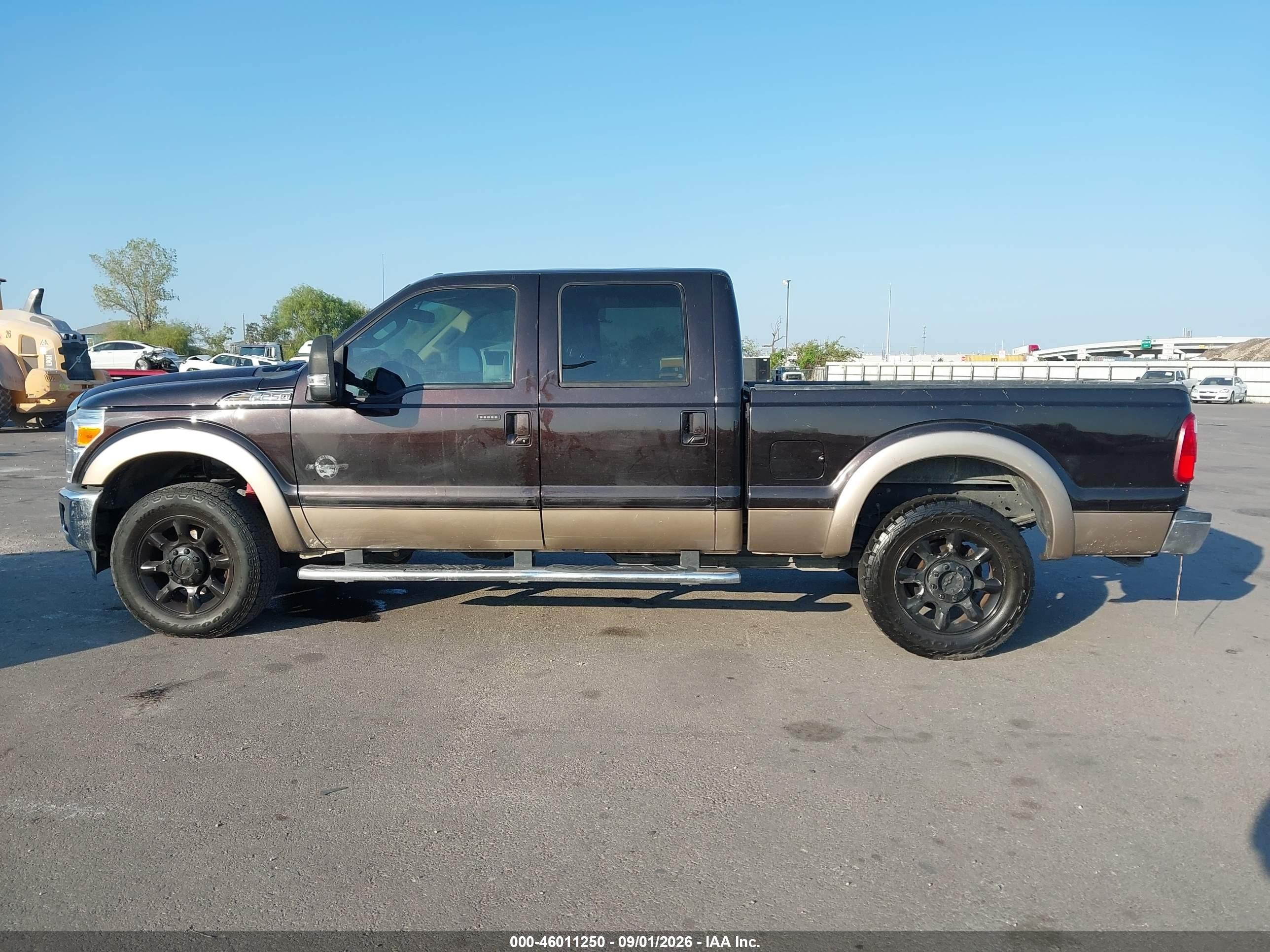 2014 Ford F-250 Lariat Brown vin: 1FT7W2BT1EEB11571