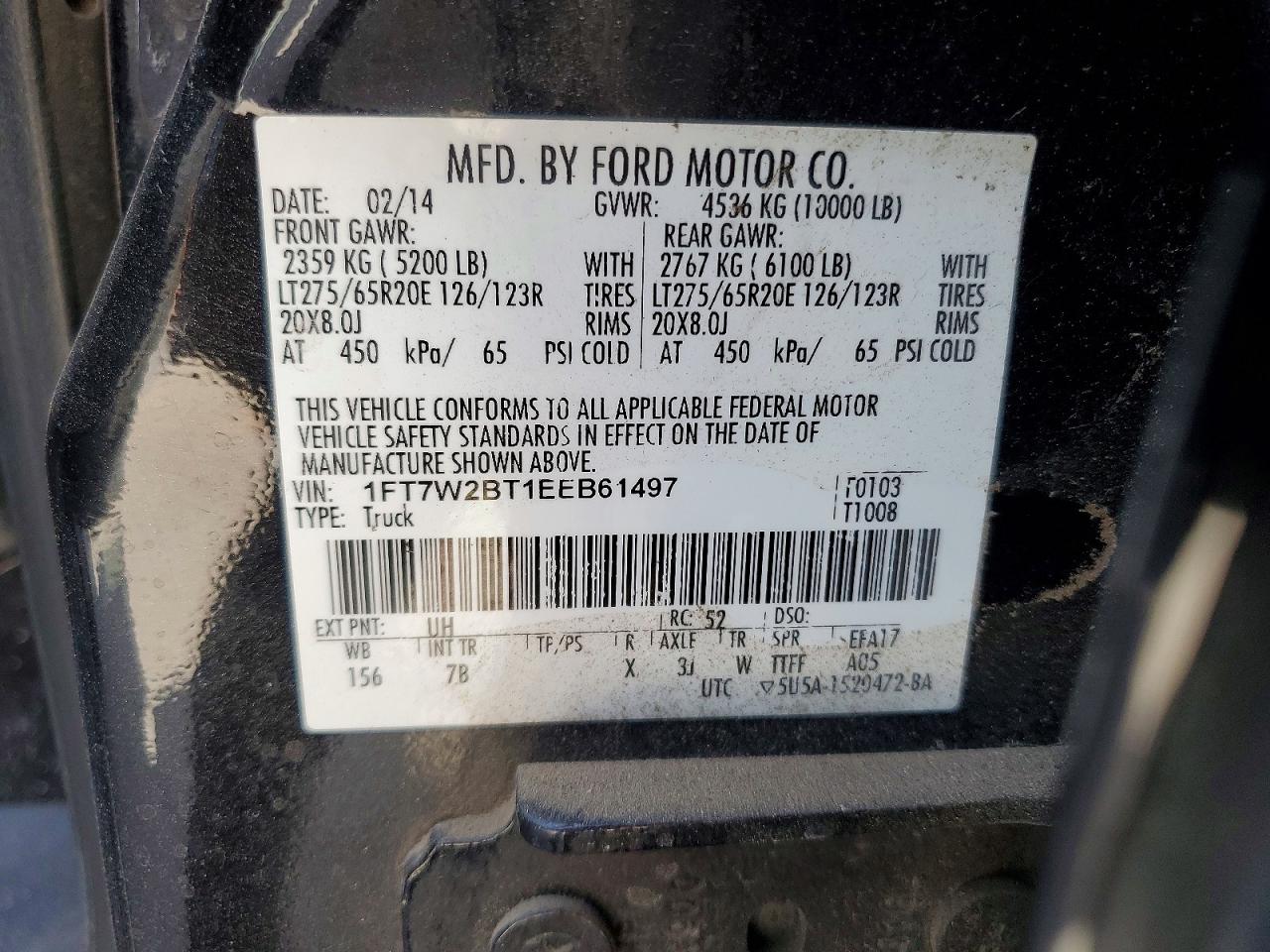 2014 Ford F250 Black vin: 1FT7W2BT1EEB61497
