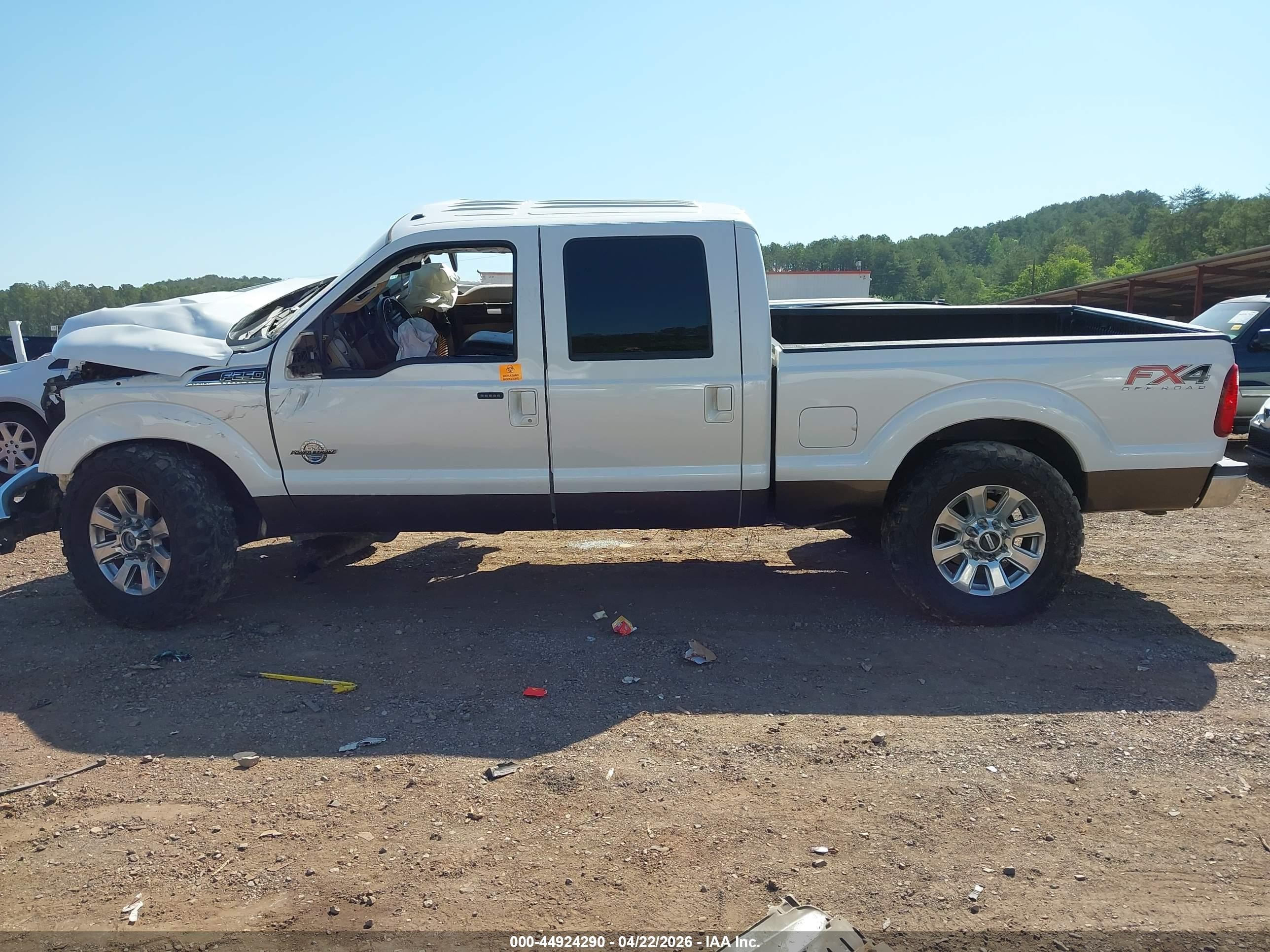 2015 Ford F-250 Lariat White vin: 1FT7W2BT1FEA79870