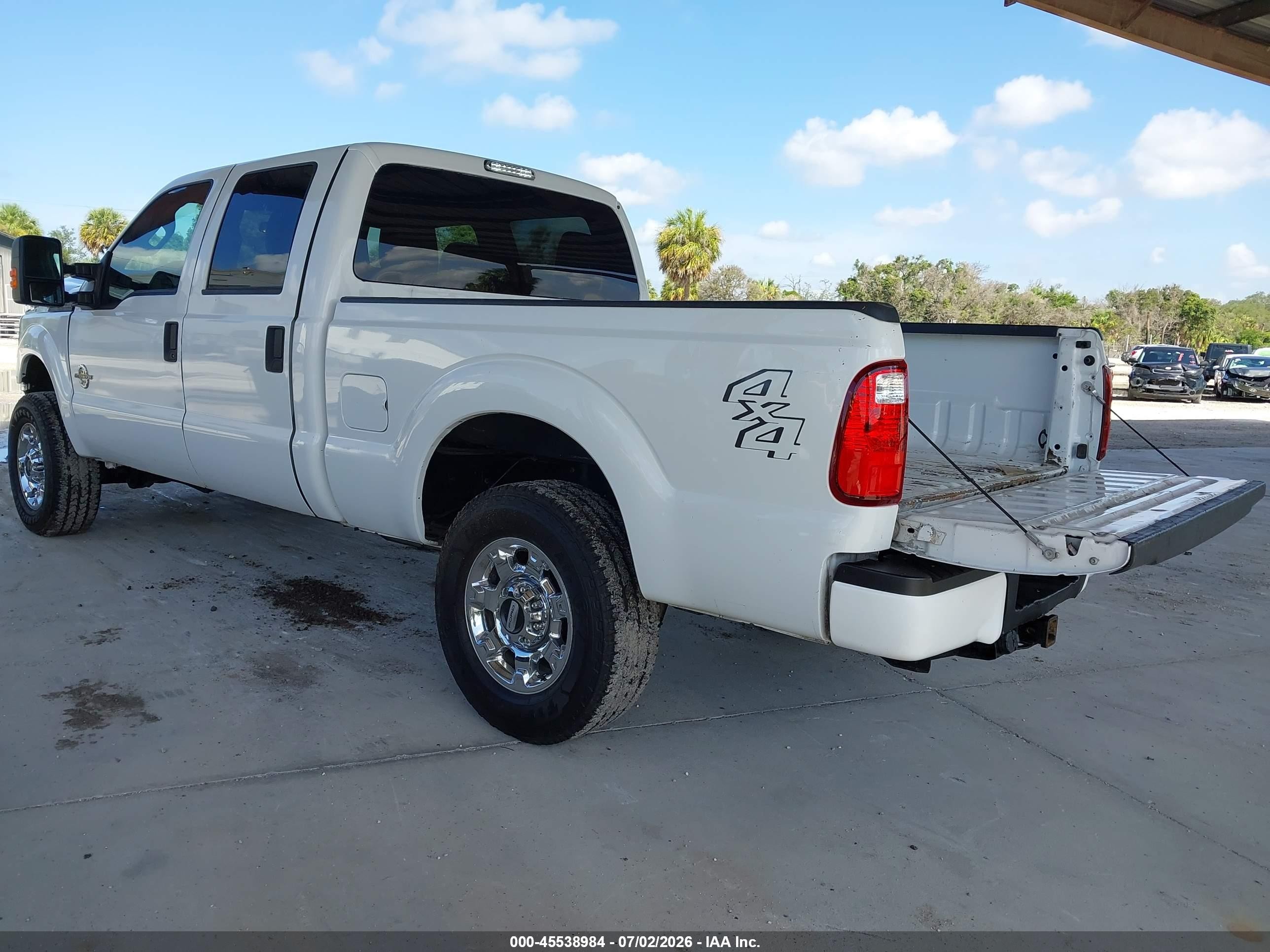 2015 Ford F-250 Lariat/xl/xlt Белый vin: 1FT7W2BT1FEB35919