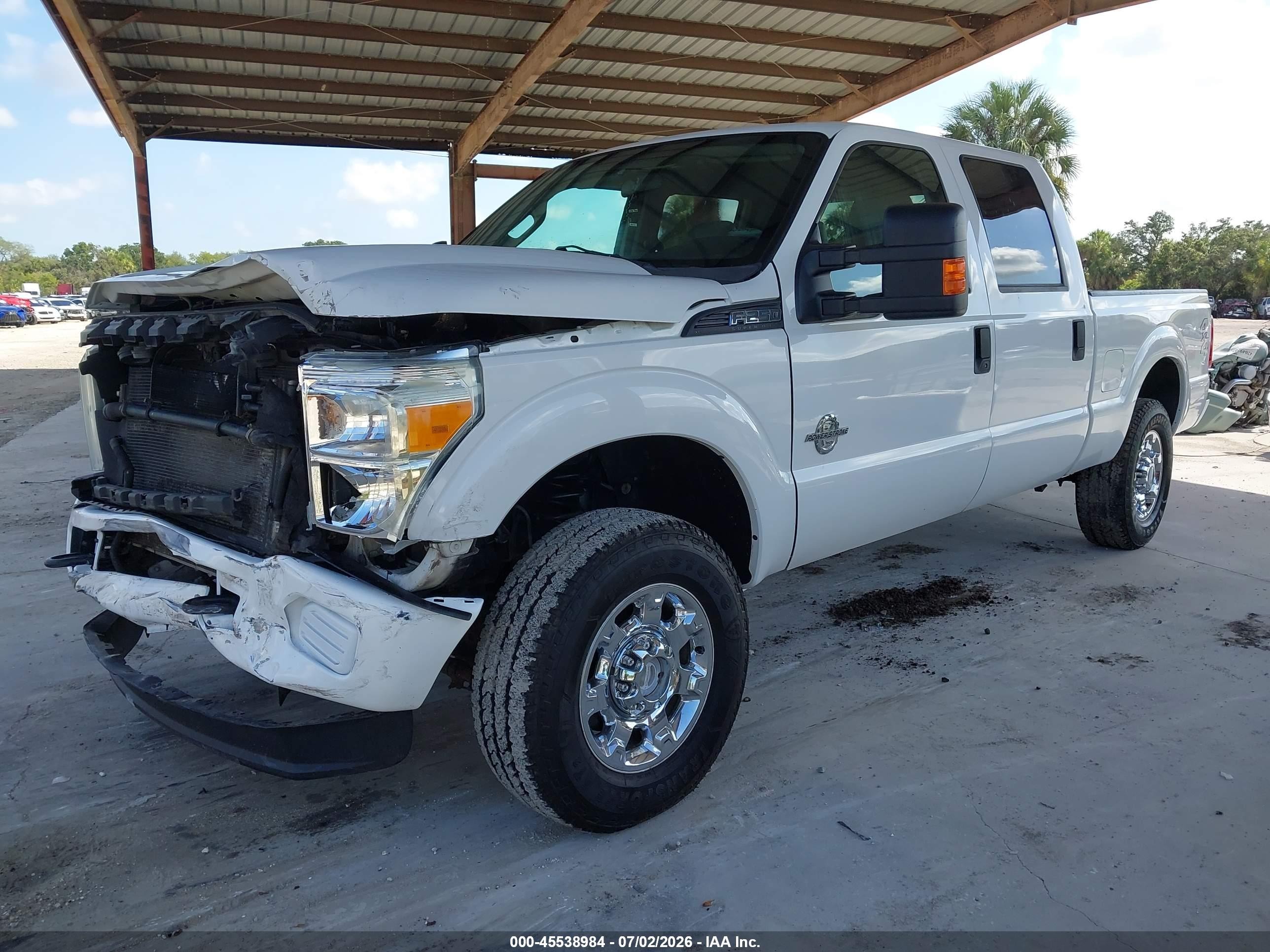 2015 Ford F-250 Lariat/xl/xlt Белый vin: 1FT7W2BT1FEB35919