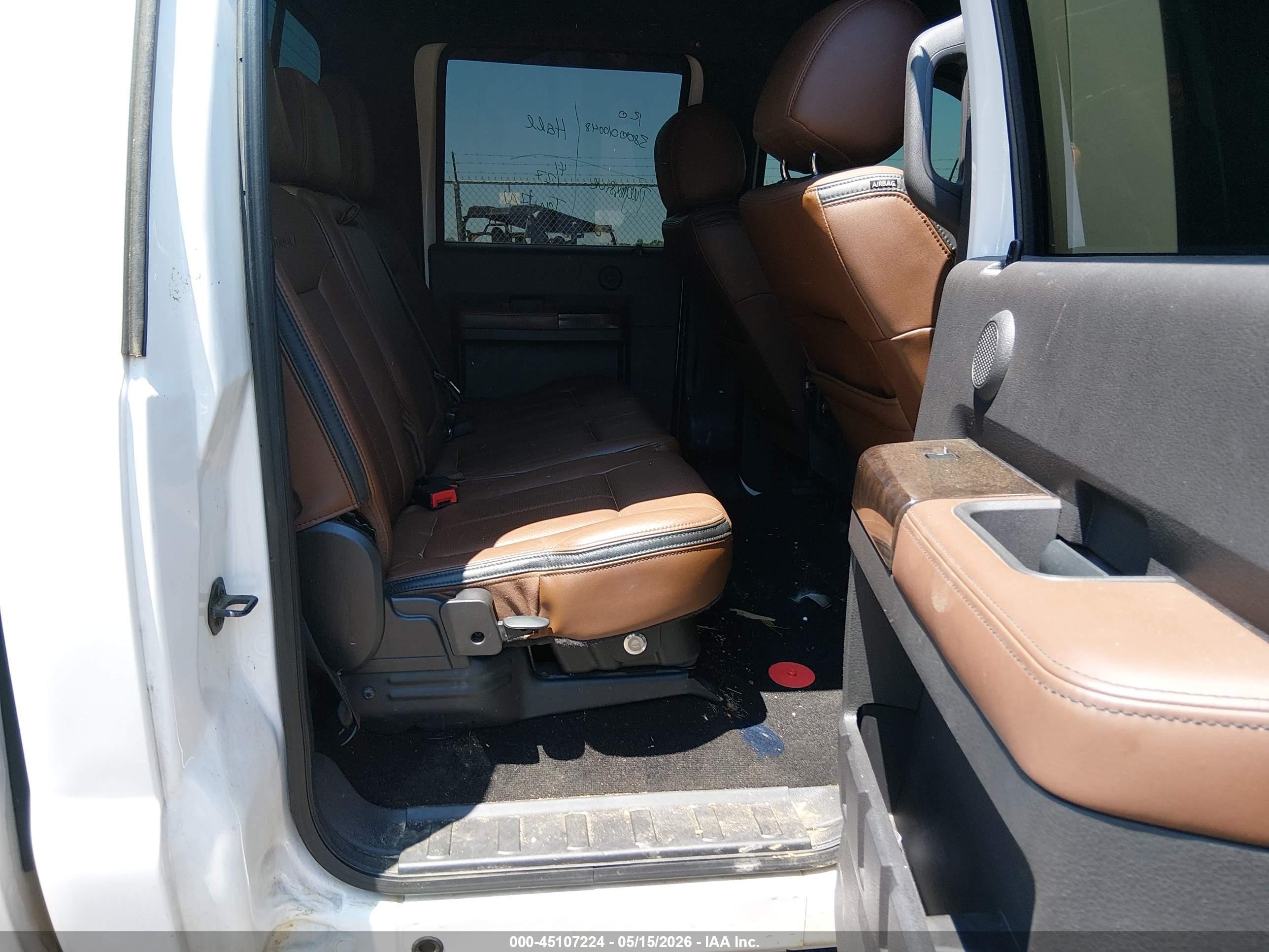 2015 Ford F-250 Lariat White vin: 1FT7W2BT1FEC60693