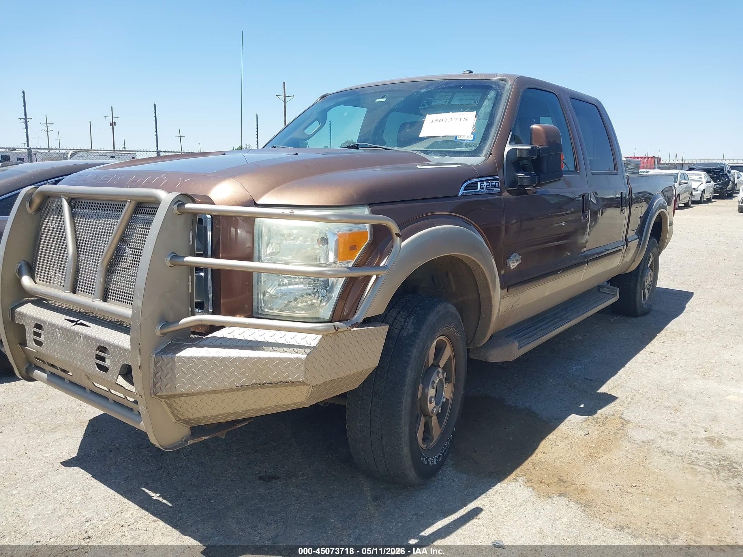 2011 Ford F-250 Lariat Brown vin: 1FT7W2BT2BEB38239