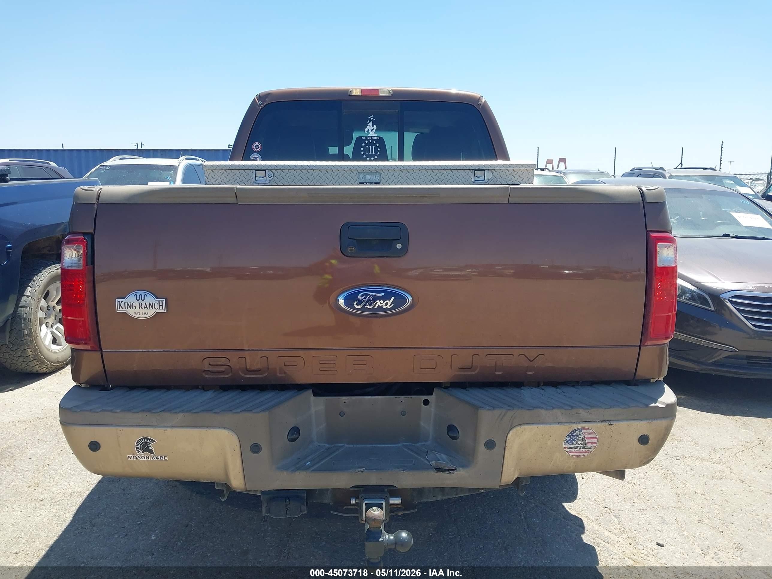 2011 Ford F-250 Lariat Brown vin: 1FT7W2BT2BEB38239