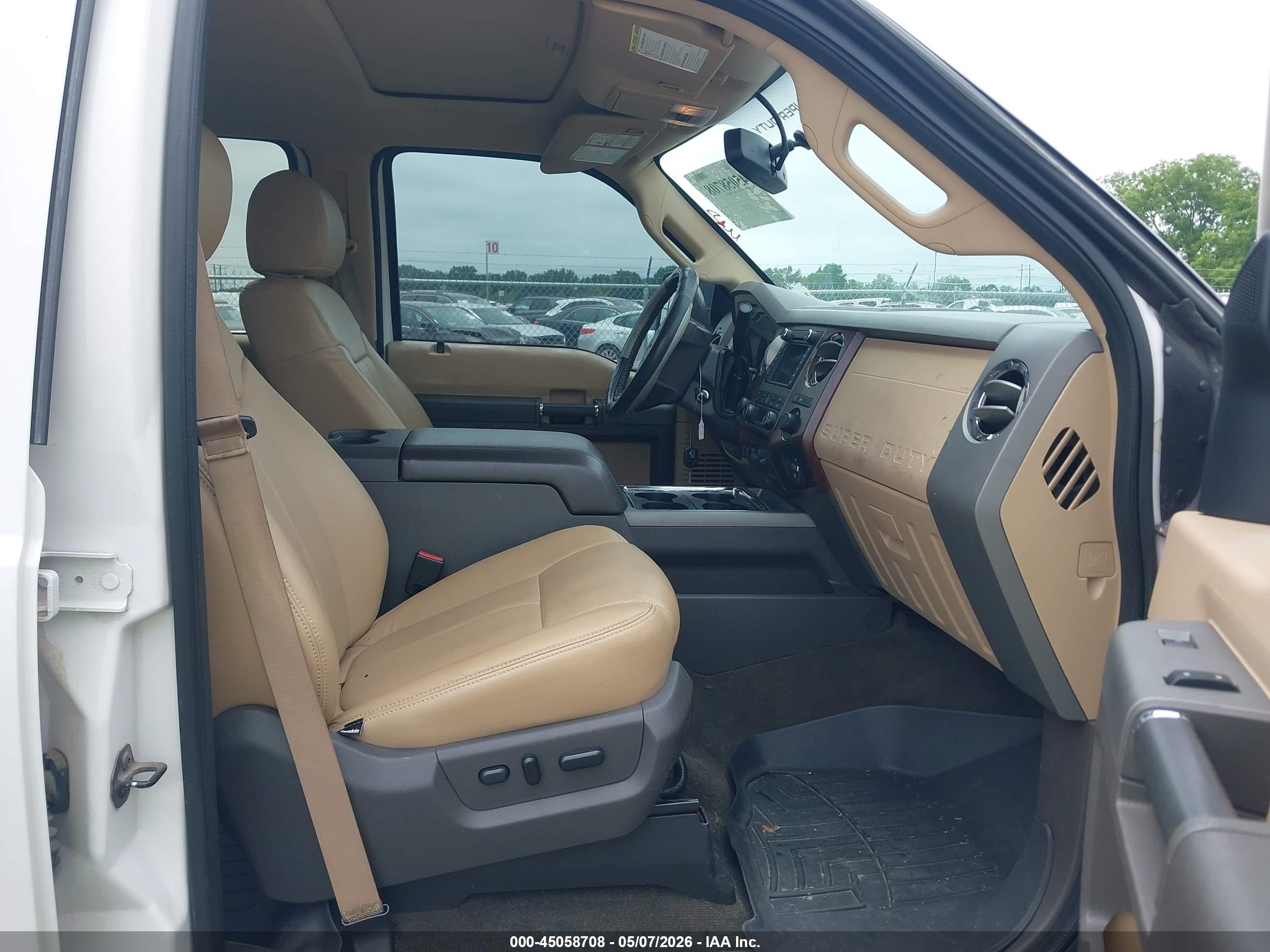 2012 Ford F-250 Lariat White vin: 1FT7W2BT2CEA68842