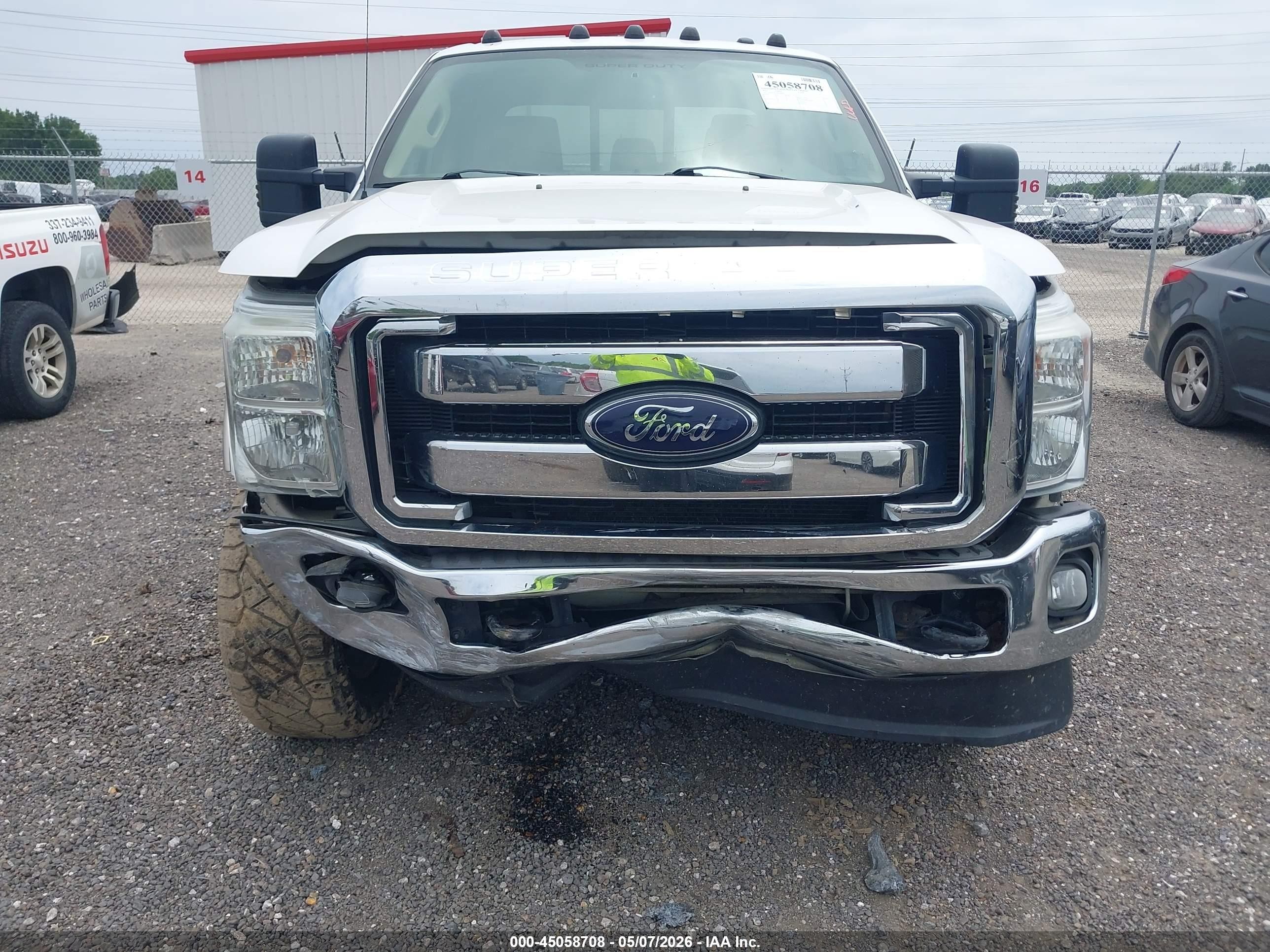 2012 Ford F-250 Lariat White vin: 1FT7W2BT2CEA68842