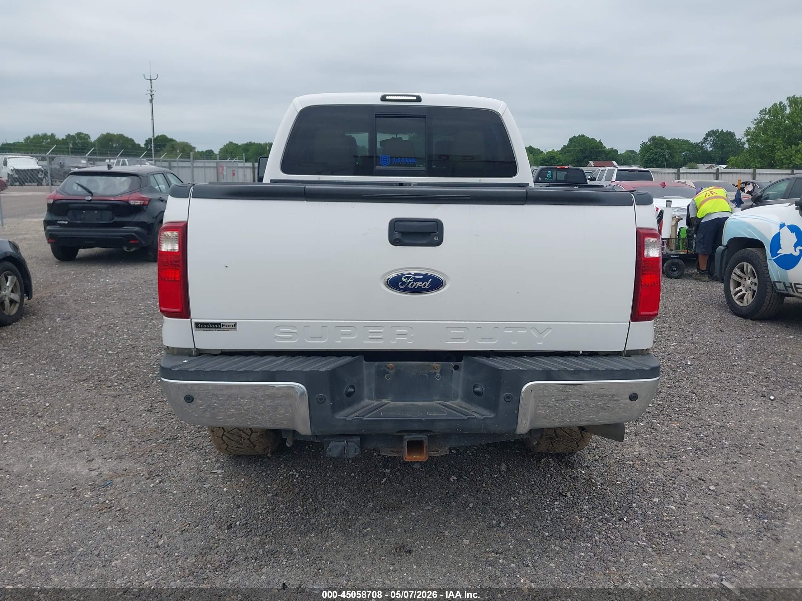 2012 Ford F-250 Lariat White vin: 1FT7W2BT2CEA68842