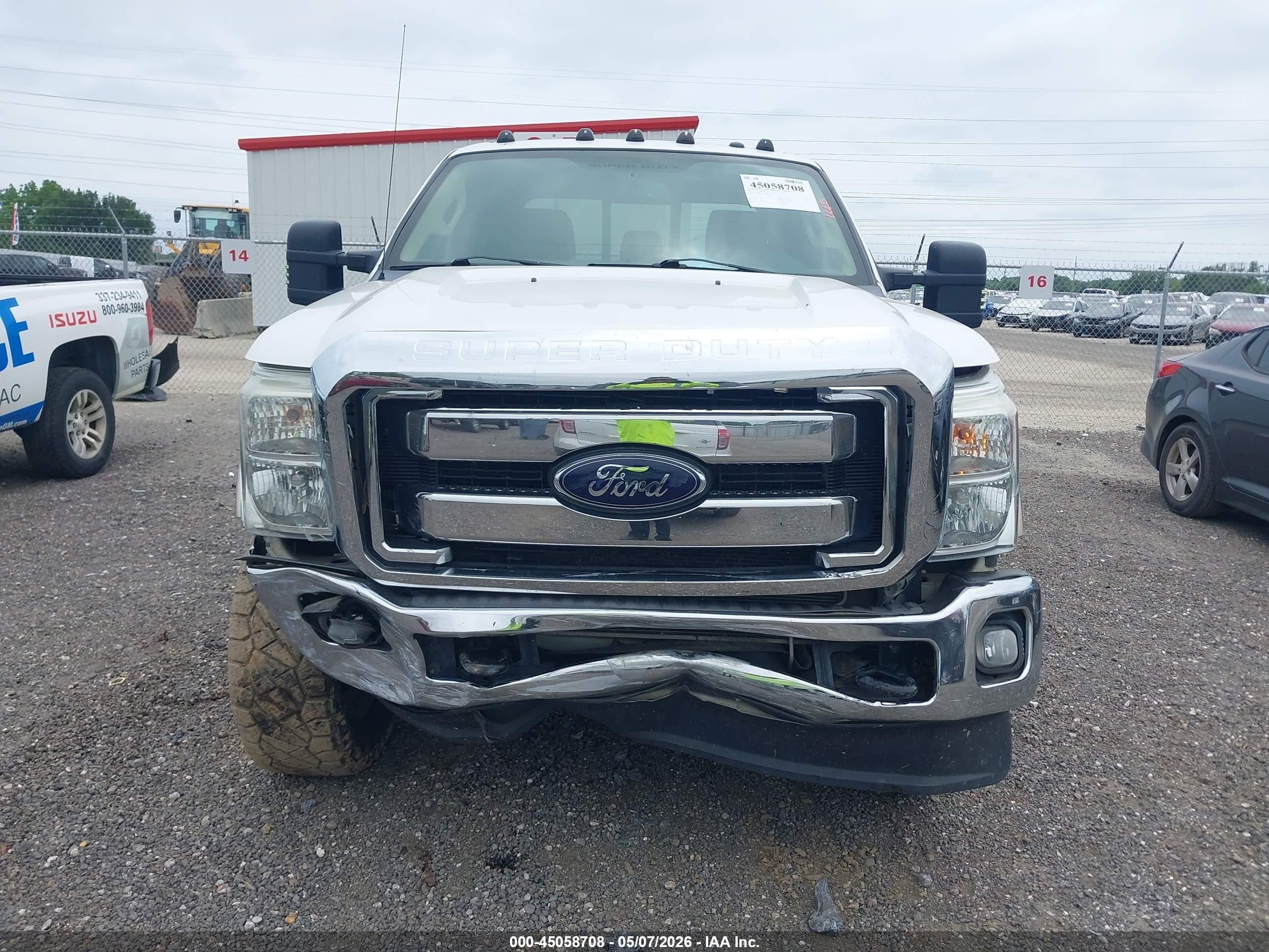 2012 Ford F-250 Lariat White vin: 1FT7W2BT2CEA68842