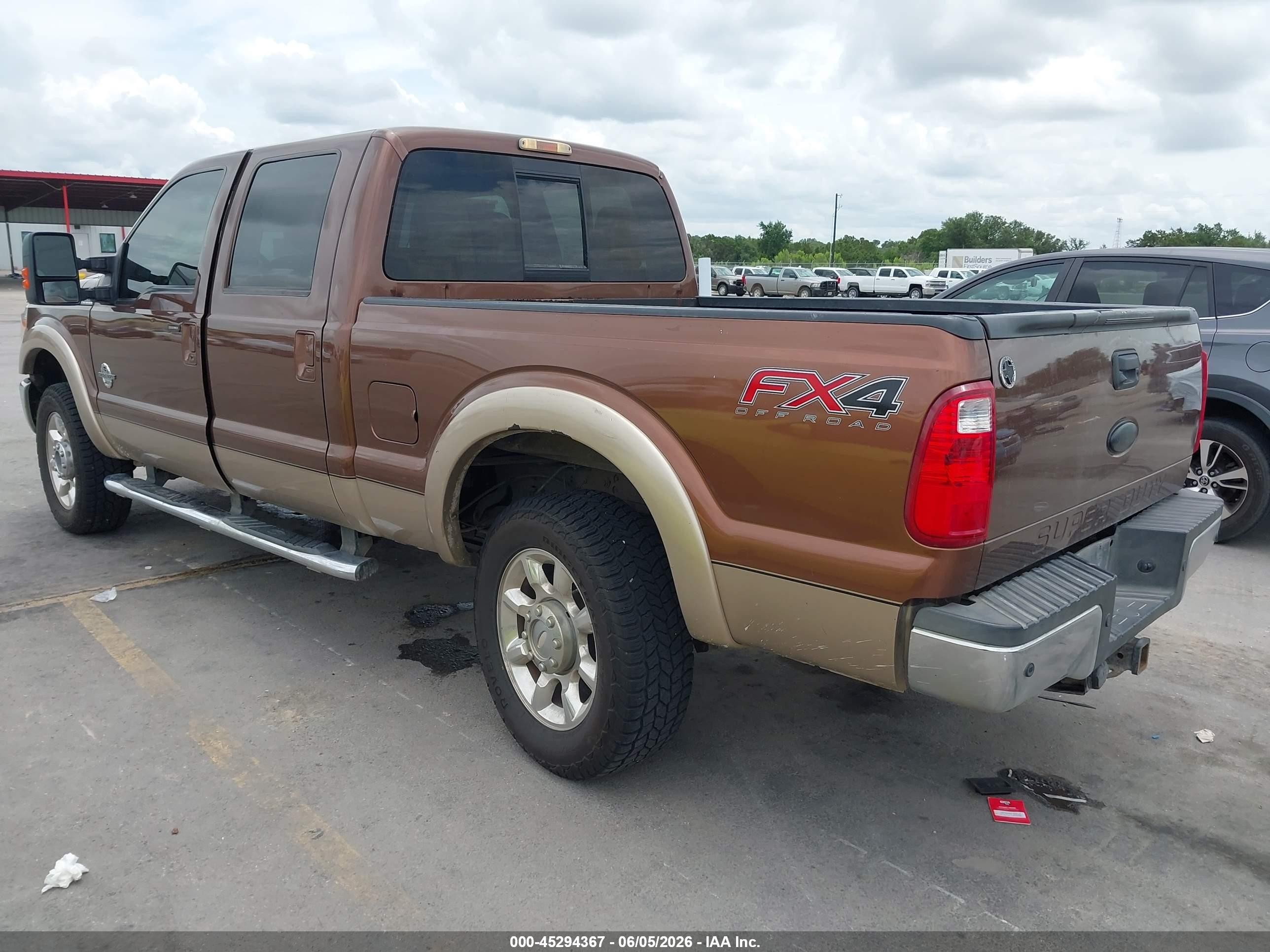 2012 Ford F-250 Lariat Brown vin: 1FT7W2BT2CEB92318