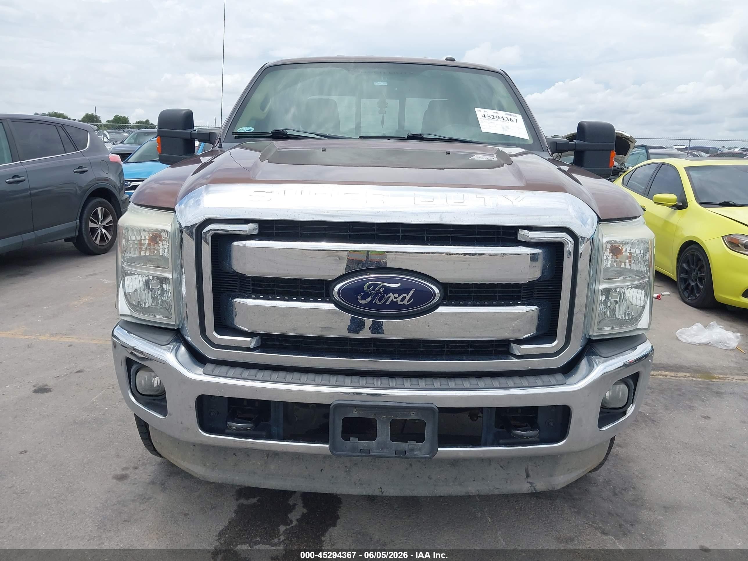 2012 Ford F-250 Lariat Brown vin: 1FT7W2BT2CEB92318